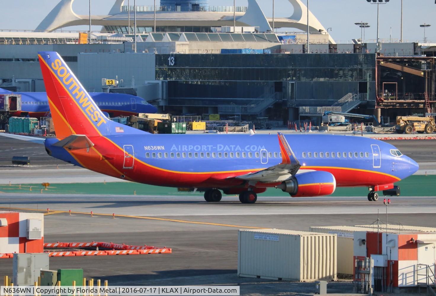 N636WN, 1996 Boeing 737-3H4 C/N 27709, LAX 2016