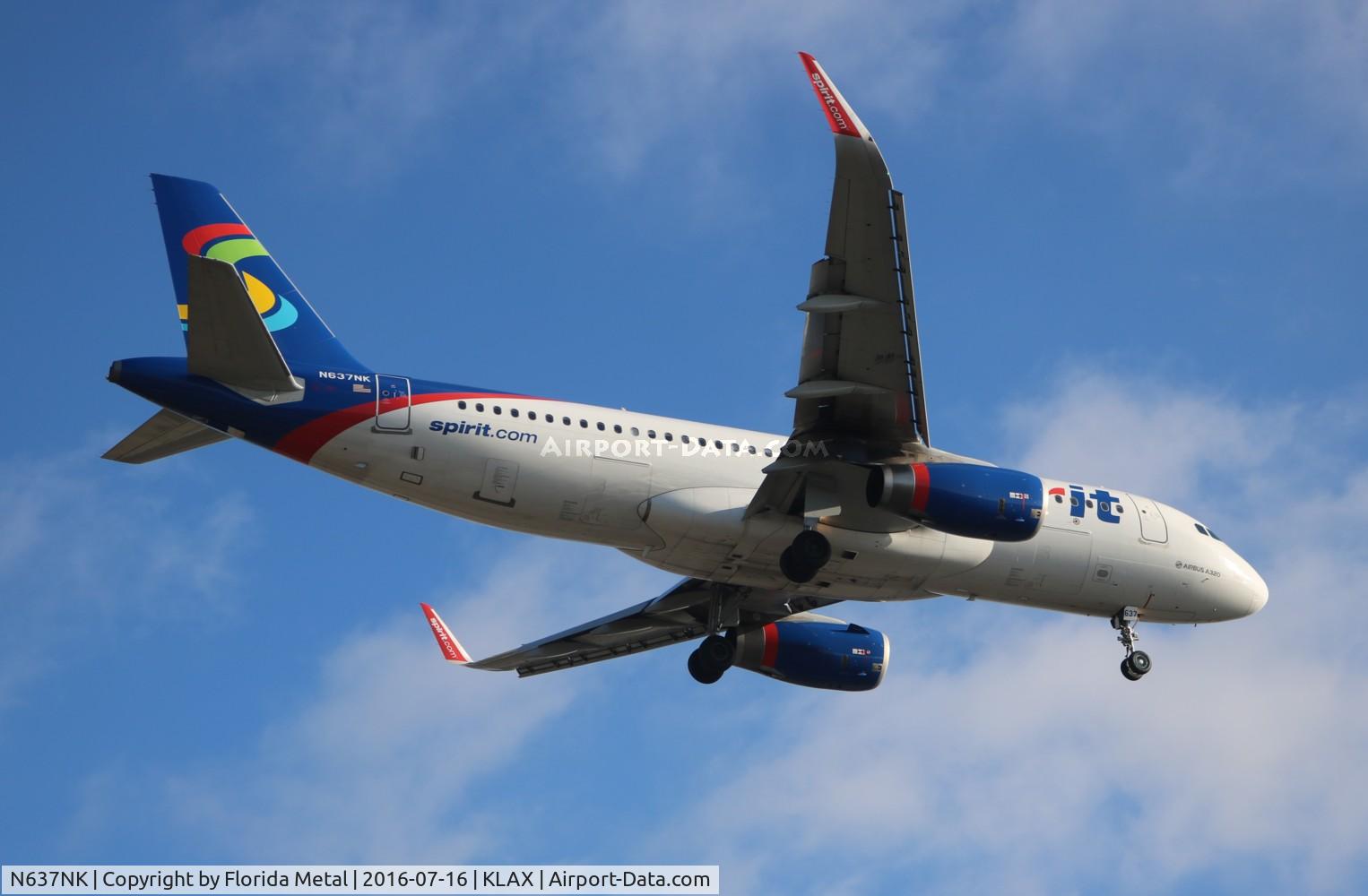 N637NK, 2015 Airbus A320-232 C/N 6436, LAX 2016