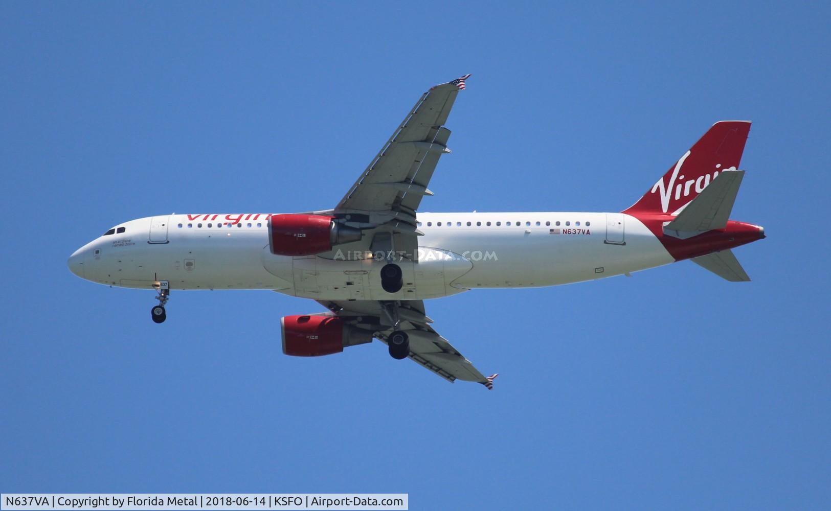 N637VA, 2008 Airbus A320-214 C/N 3465, SFO 2018