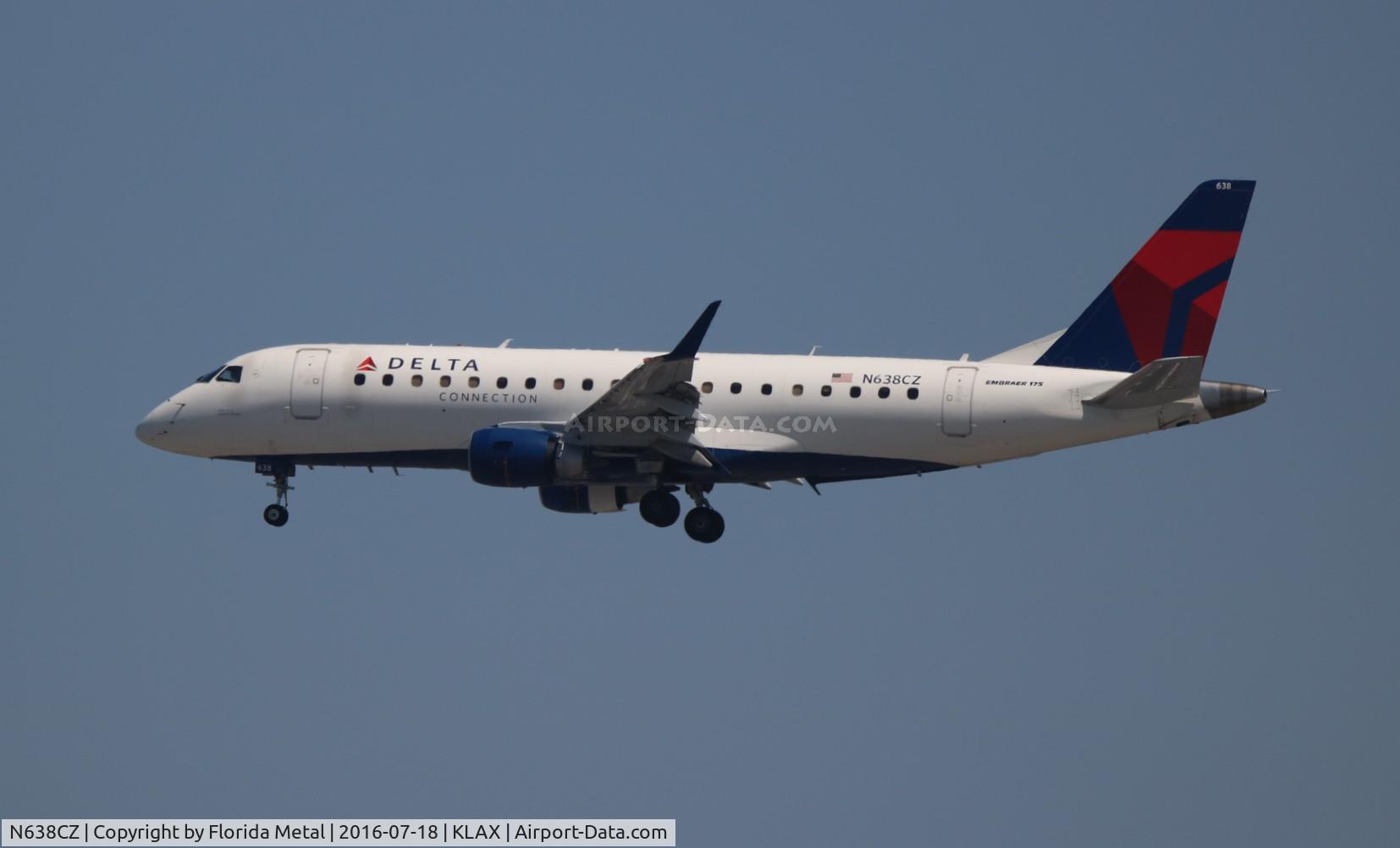 N638CZ, 2008 Embraer 175LR (ERJ-170-200LR) C/N 17000259, LAX 2016