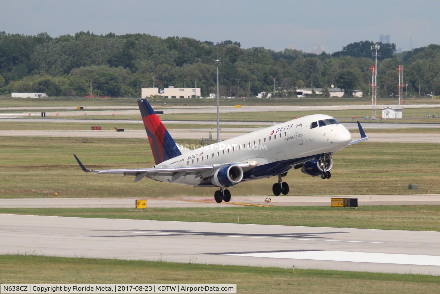 N638CZ, 2008 Embraer 175LR (ERJ-170-200LR) C/N 17000259, DTW 2017