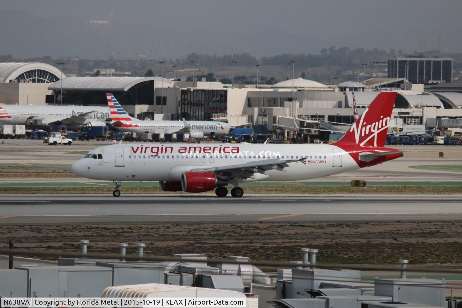 N638VA, 2008 Airbus A320-214 C/N 3503, LAX 2015