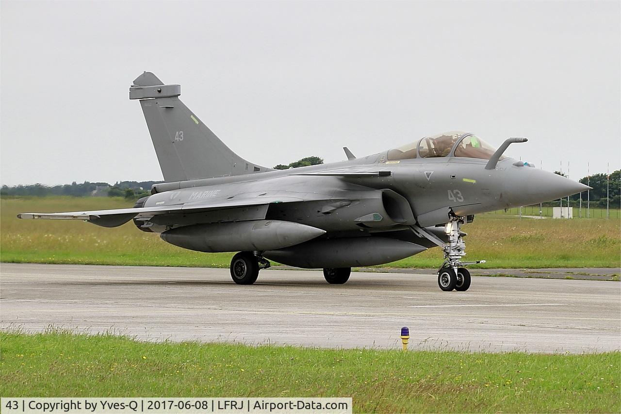 43, 2015 Dassault Rafale M C/N 43, Dassault Rafale M, Taxiing to flight line, Landivisiau Naval Air Base (LFRJ) Tiger Meet 2017