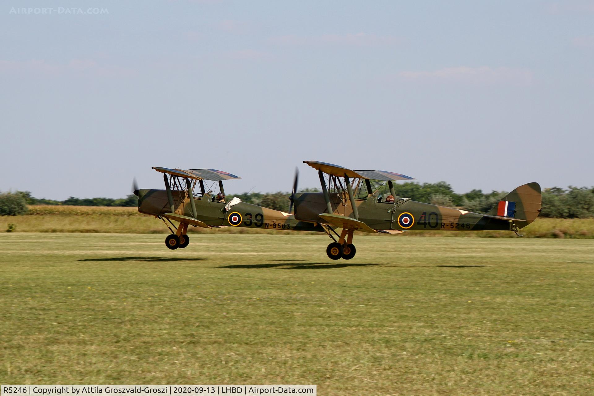 R5246, 1940 De Havilland DH-82A Tiger Moth II C/N 83105, LHBD - Börgönd Airport, Hungary. 2020 Airshow