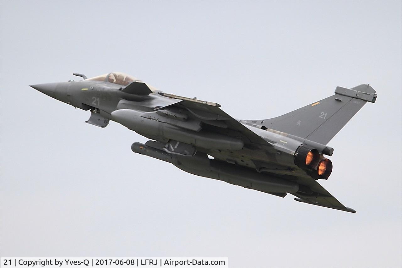 21, Dassault Rafale M C/N 21, Dassault Rafale M, Take off rwy 26, Landivisiau Naval Air Base (LFRJ) Tiger Meet 2017