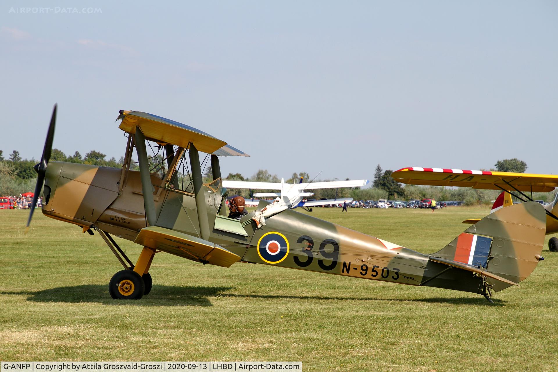 G-ANFP, 1939 De Havilland DH-82A Tiger Moth II C/N 82530, LHBD - Börgönd Airport, Hungary. 2020 Airshow