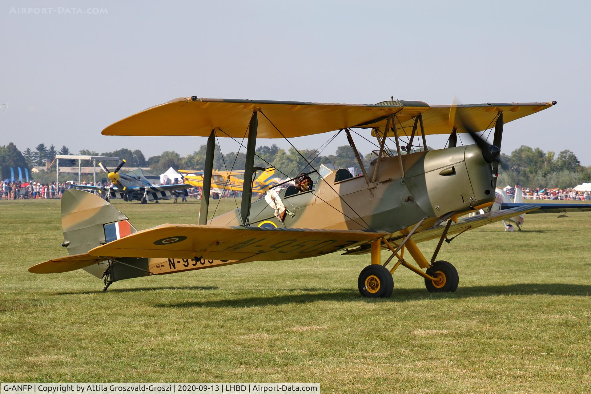 G-ANFP, 1939 De Havilland DH-82A Tiger Moth II C/N 82530, LHBD - Börgönd Airport, Hungary. 2020 Airshow
