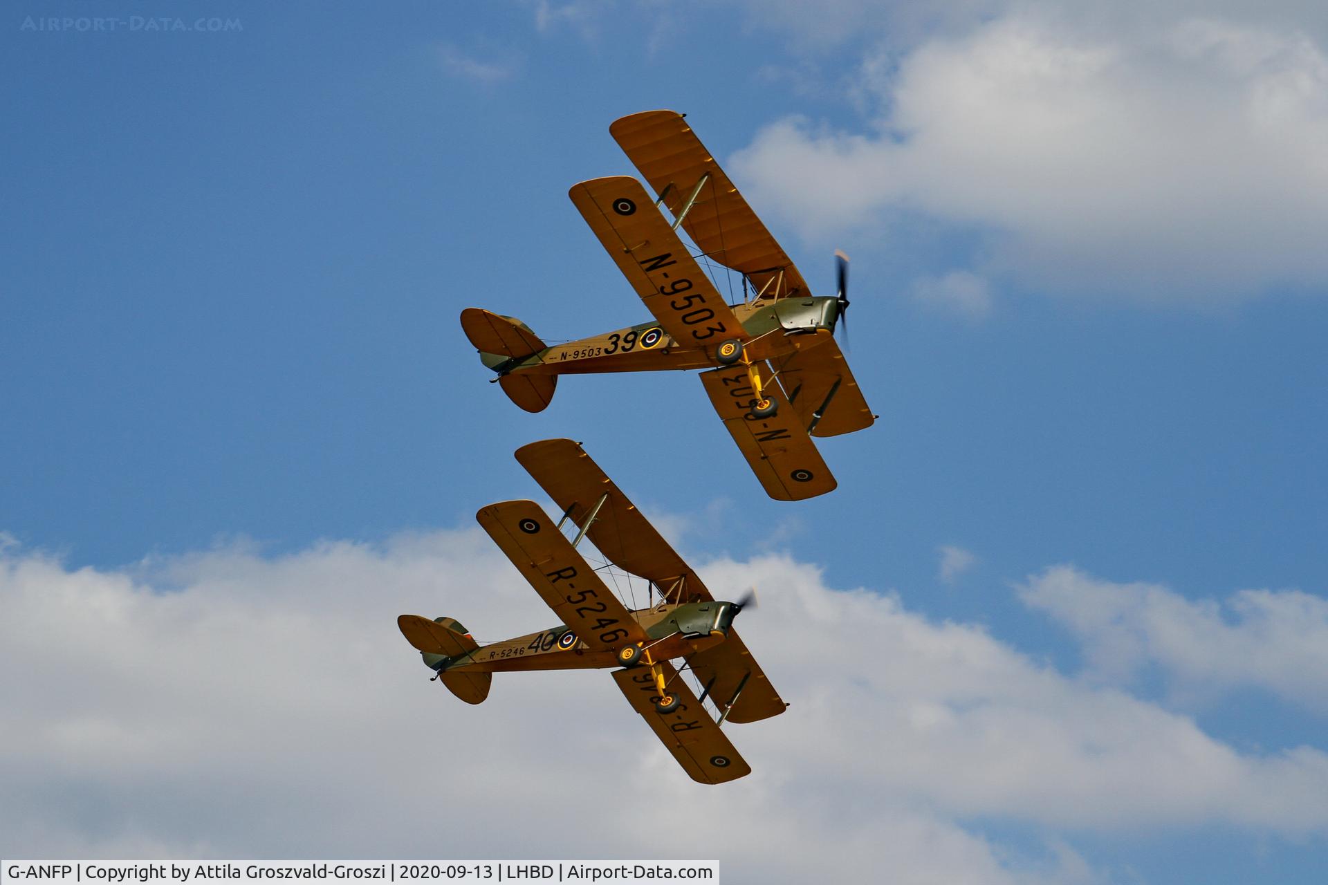 G-ANFP, 1939 De Havilland DH-82A Tiger Moth II C/N 82530, LHBD - Börgönd Airport, Hungary. 2020 Airshow