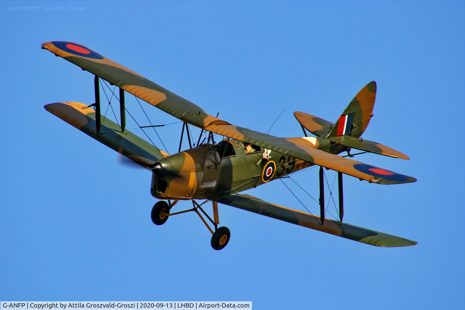 G-ANFP, 1939 De Havilland DH-82A Tiger Moth II C/N 82530, LHBD - Börgönd Airport, Hungary. 2020 Airshow