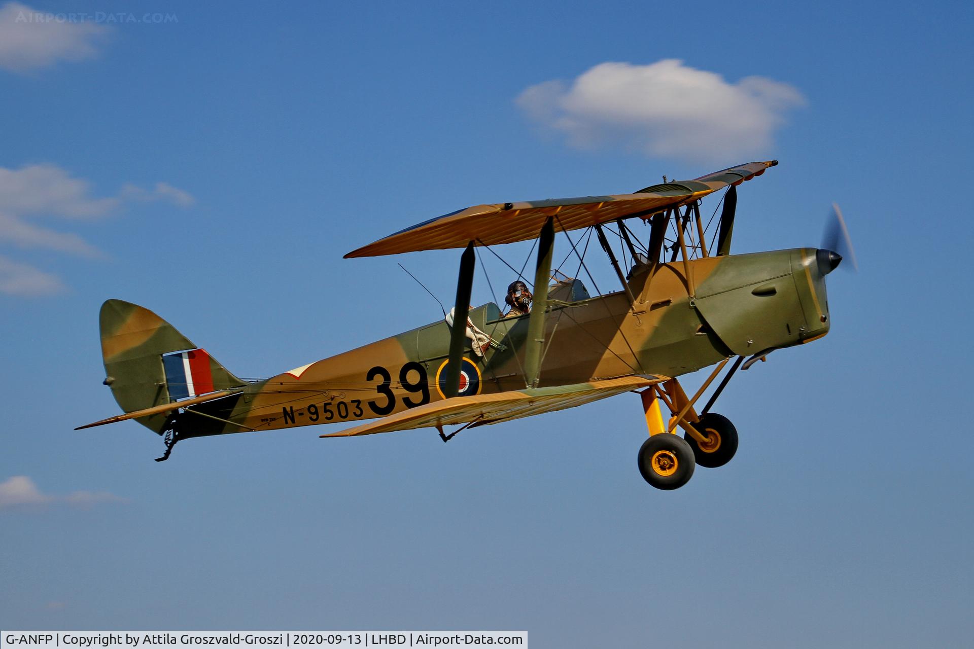G-ANFP, 1939 De Havilland DH-82A Tiger Moth II C/N 82530, LHBD - Börgönd Airport, Hungary. 2020 Airshow