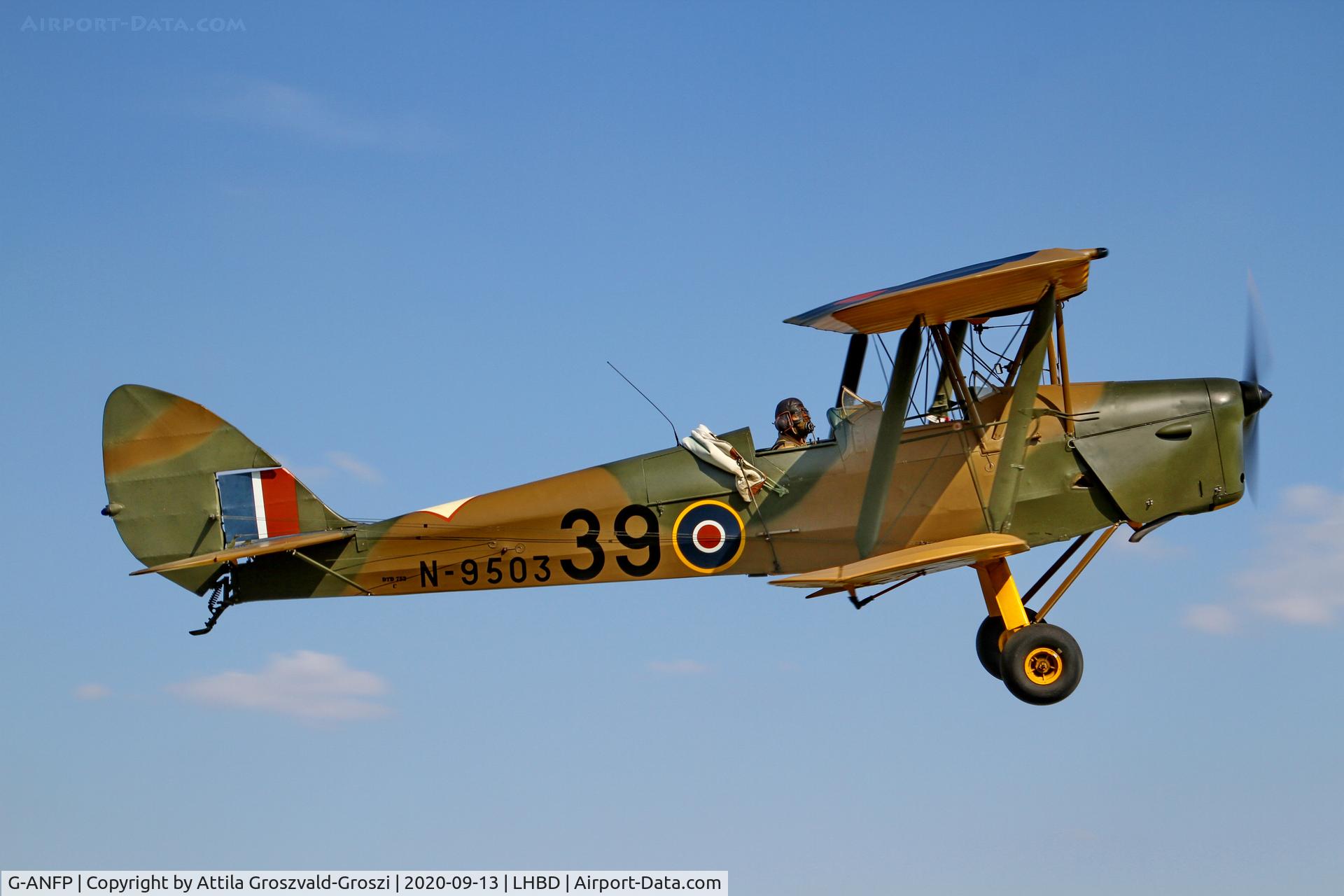G-ANFP, 1939 De Havilland DH-82A Tiger Moth II C/N 82530, LHBD - Börgönd Airport, Hungary. 2020 Airshow