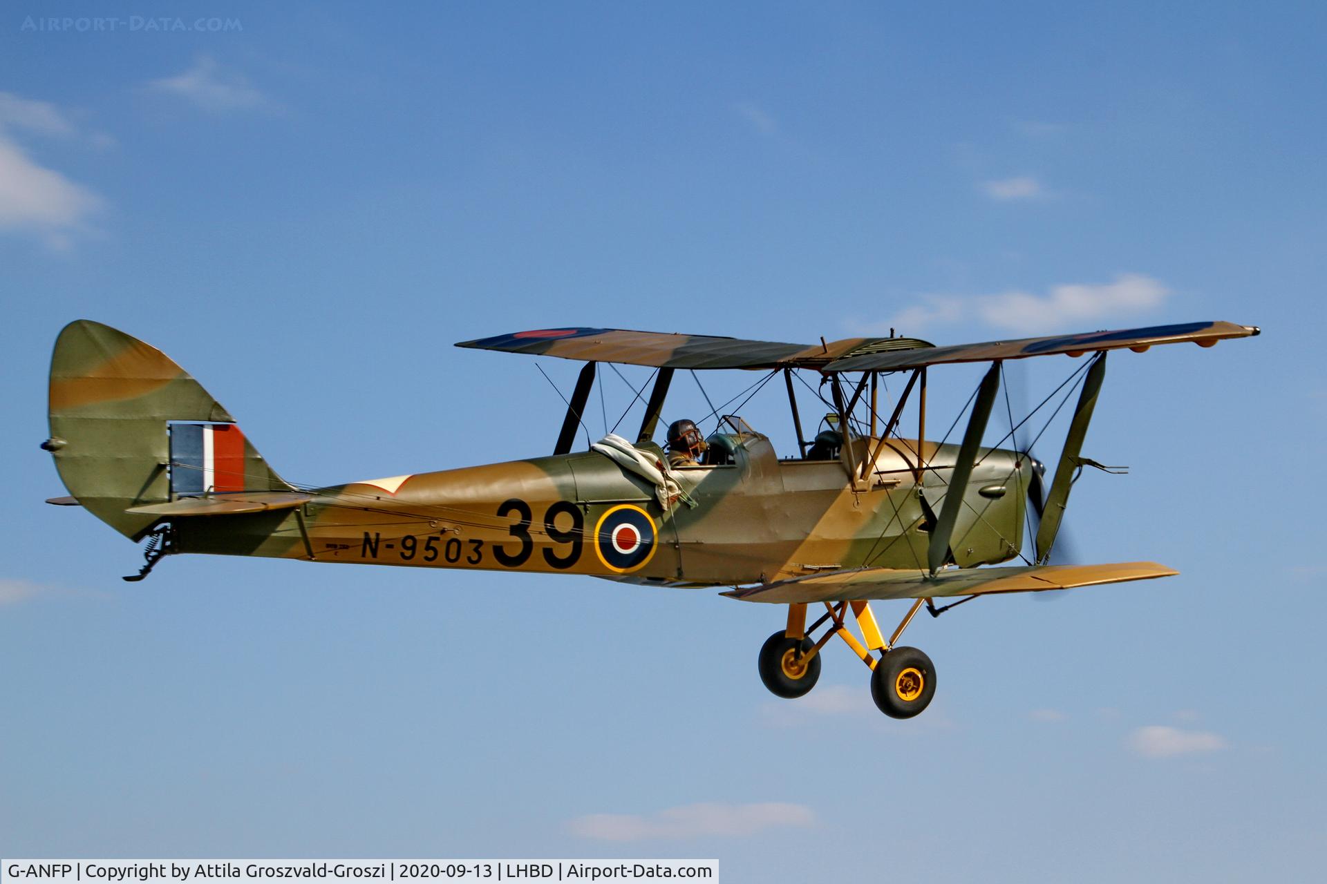 G-ANFP, 1939 De Havilland DH-82A Tiger Moth II C/N 82530, LHBD - Börgönd Airport, Hungary. 2020 Airshow