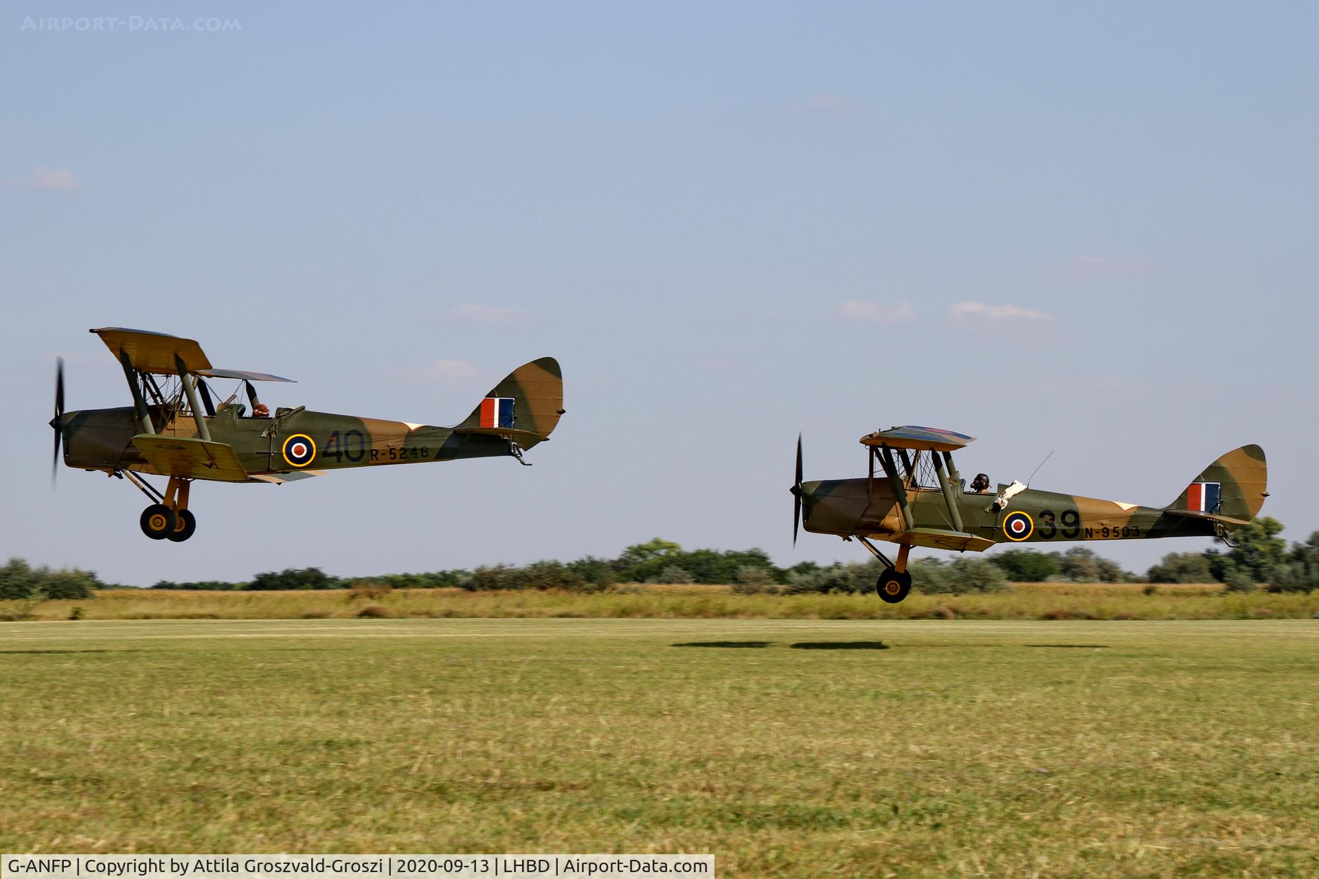 G-ANFP, 1939 De Havilland DH-82A Tiger Moth II C/N 82530, LHBD - Börgönd Airport, Hungary. 2020 Airshow