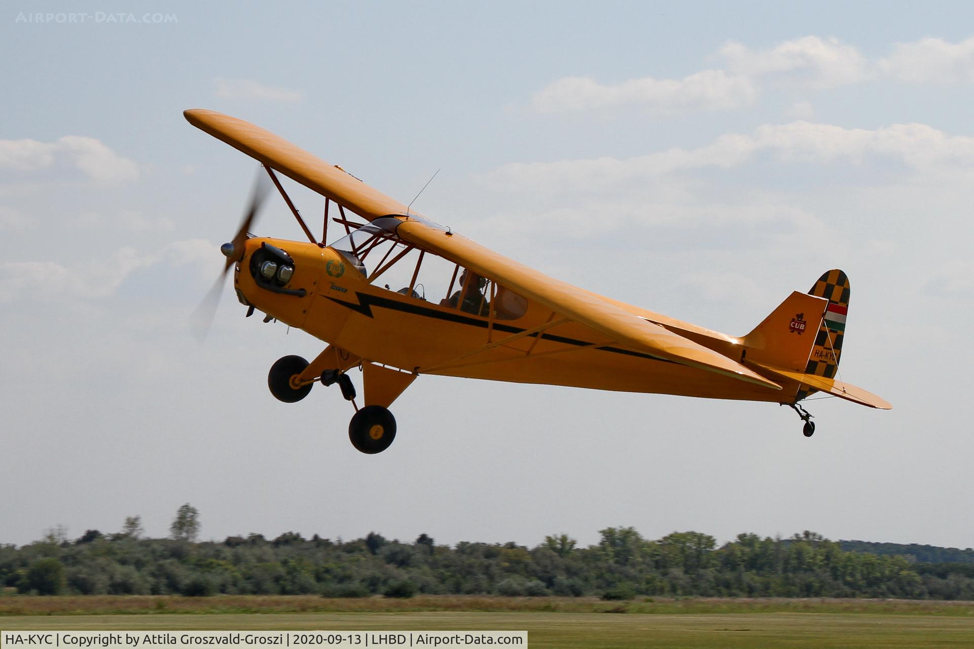 HA-KYC, 1946 Piper J3C-65 Cub C/N 16127, LHBD - Börgönd Airport, Hungary. 2020 Airshow