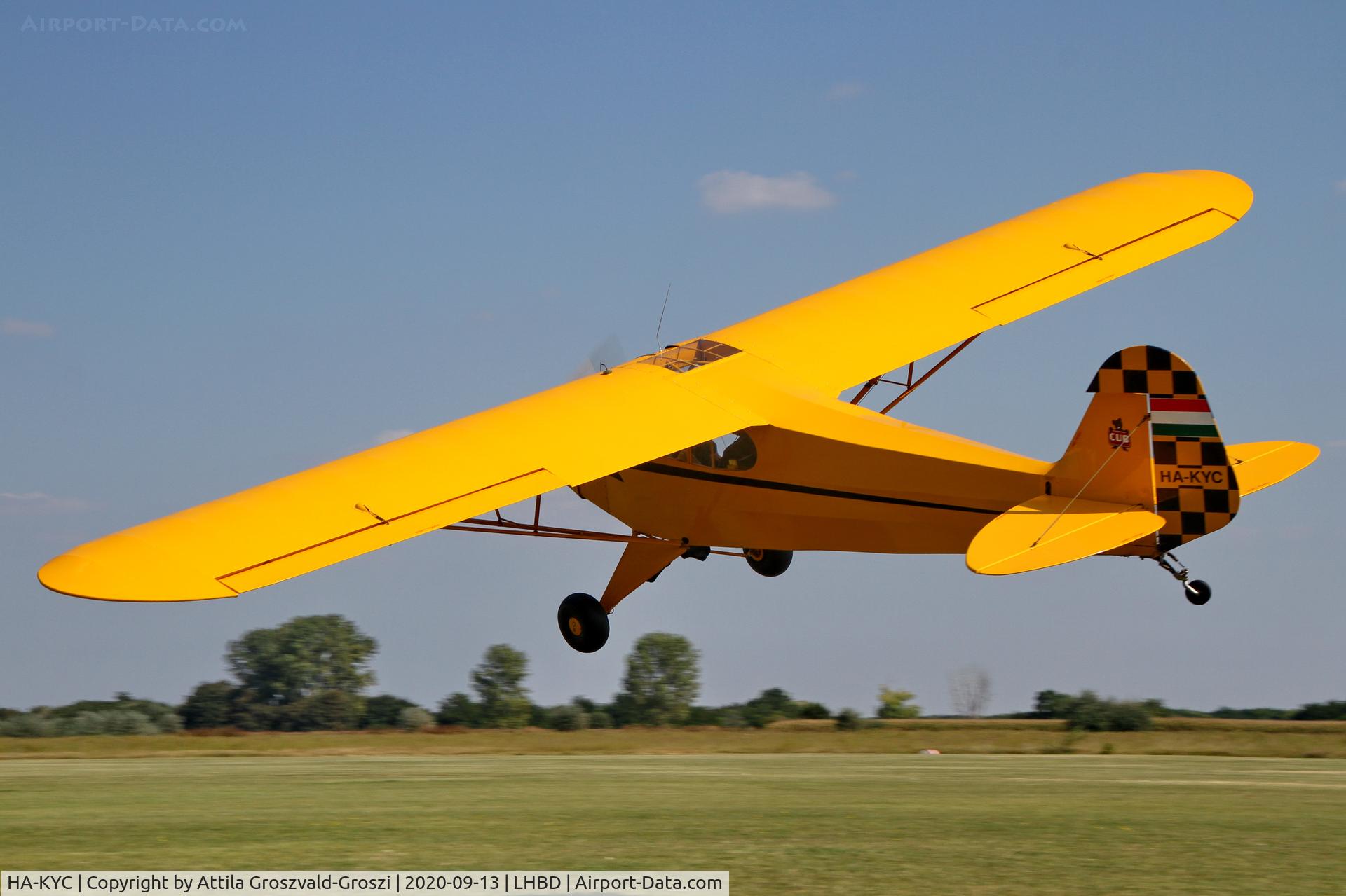 HA-KYC, 1946 Piper J3C-65 Cub C/N 16127, LHBD - Börgönd Airport, Hungary. 2020 Airshow