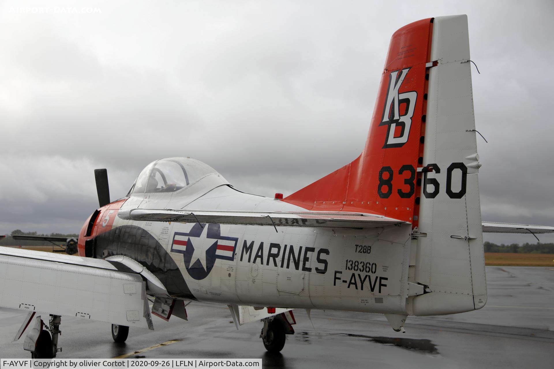 F-AYVF, 1954 North American T-28B Trojan C/N 200-431, fly in 2020