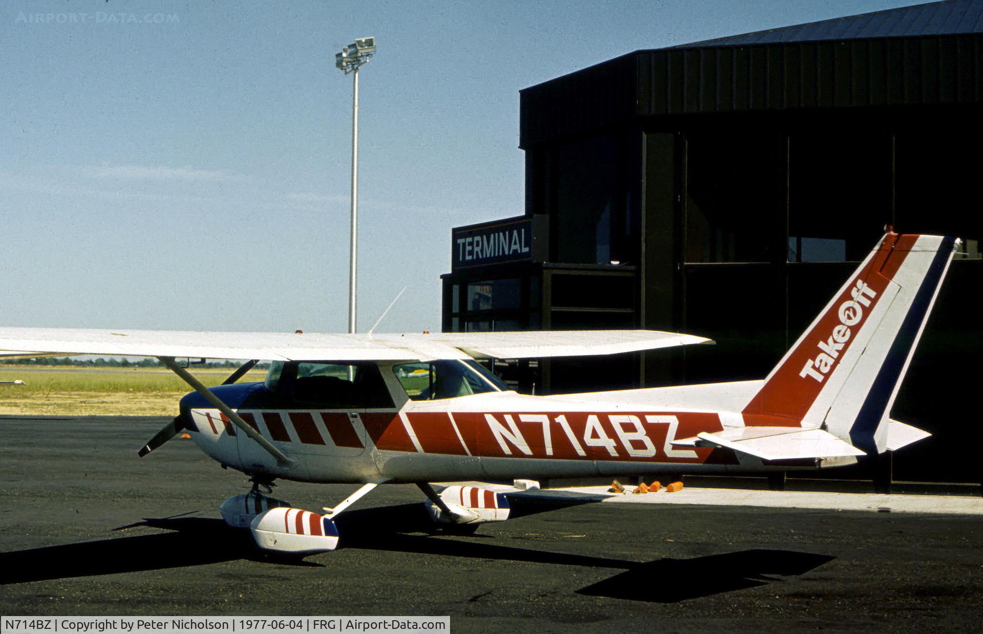 N714BZ, Cessna 150M C/N 15079062, This Cessna 150 Commuter was seen at Republic Airport, Long Island, New York in the Summer of 1977