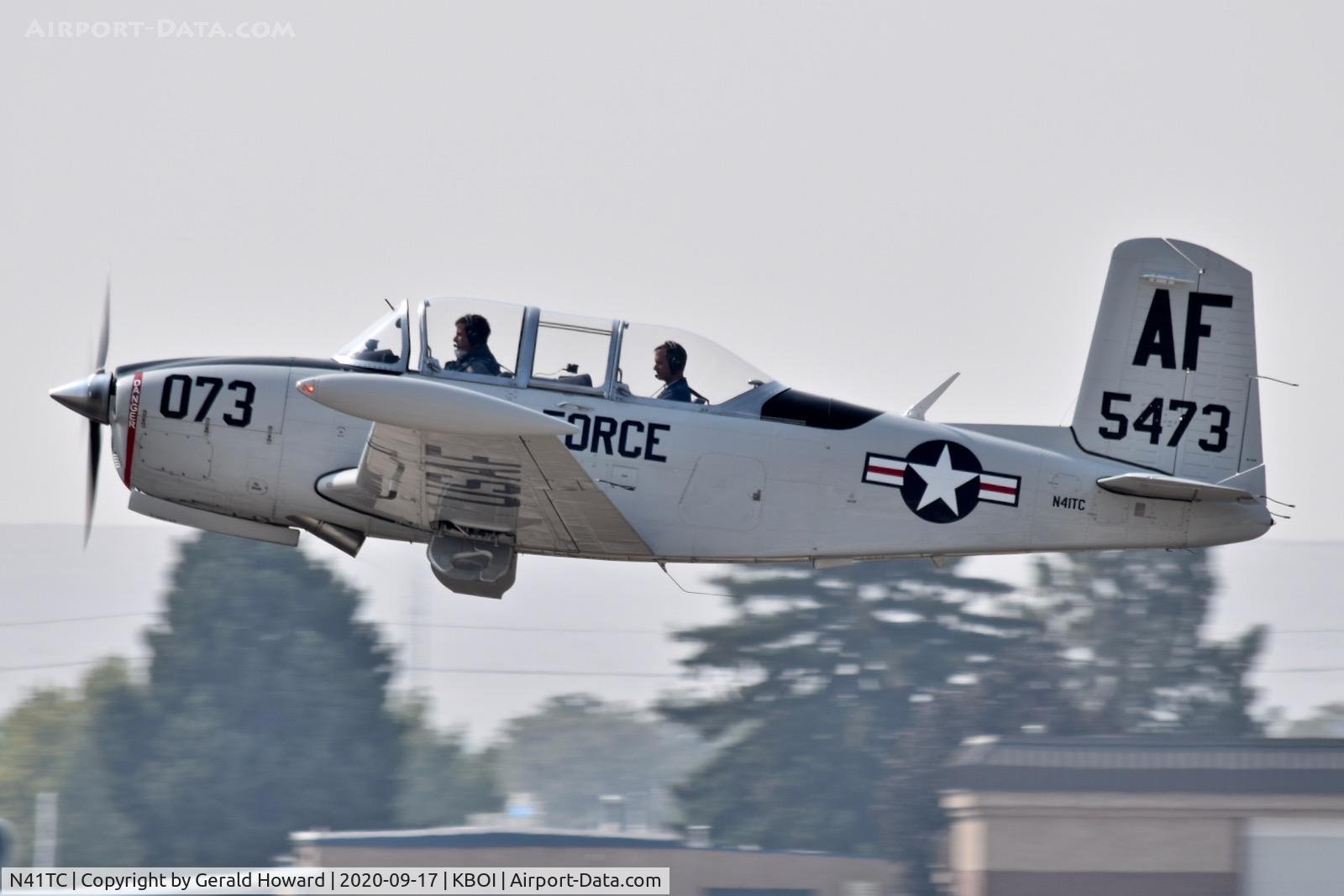 N41TC, 1954 Beech A45 C/N CG-73, Climb out from 10L.