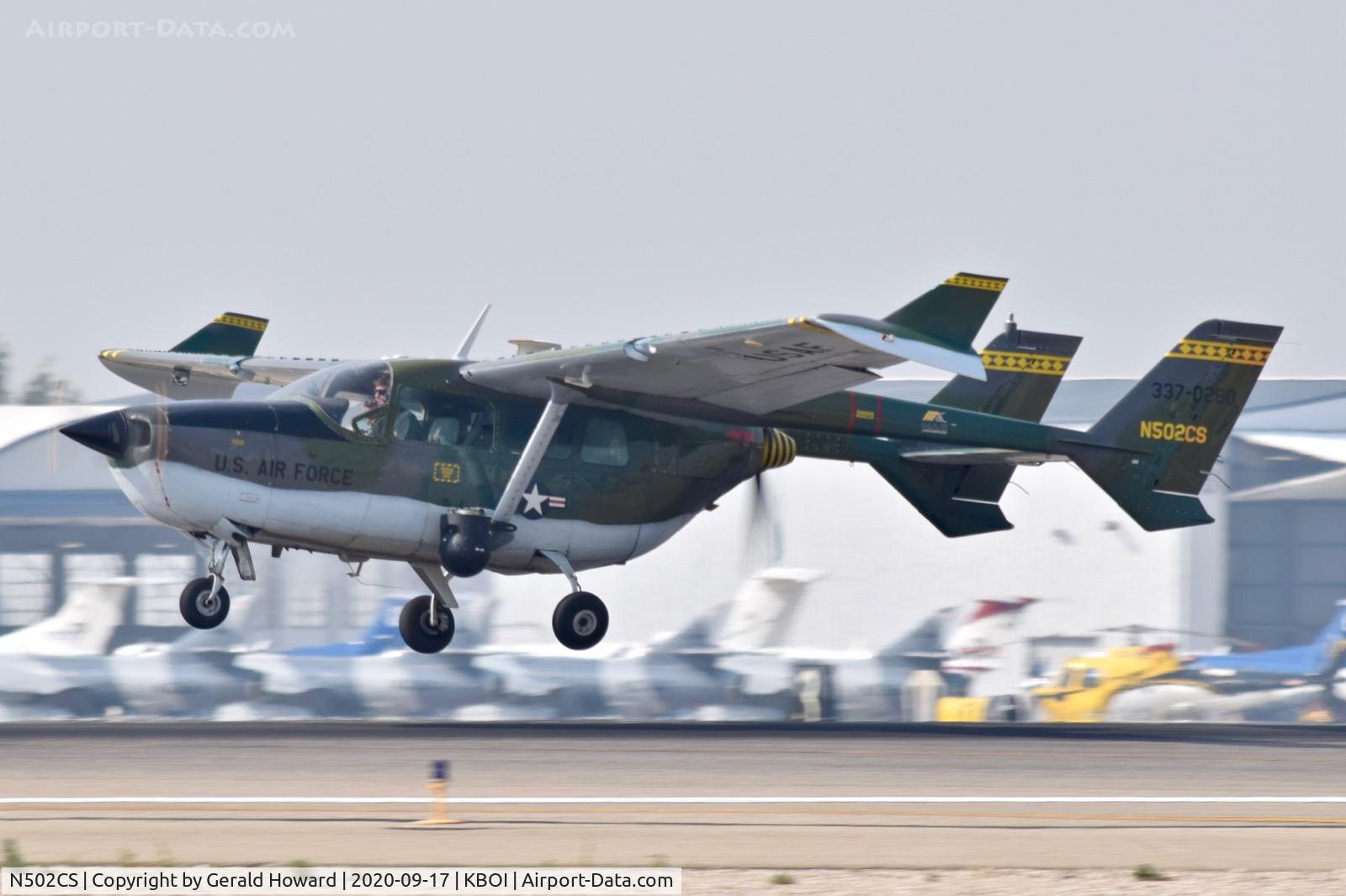 N502CS, 1966 Cessna 337A Super Skymaster C/N 337-0280, Take off from 10L.