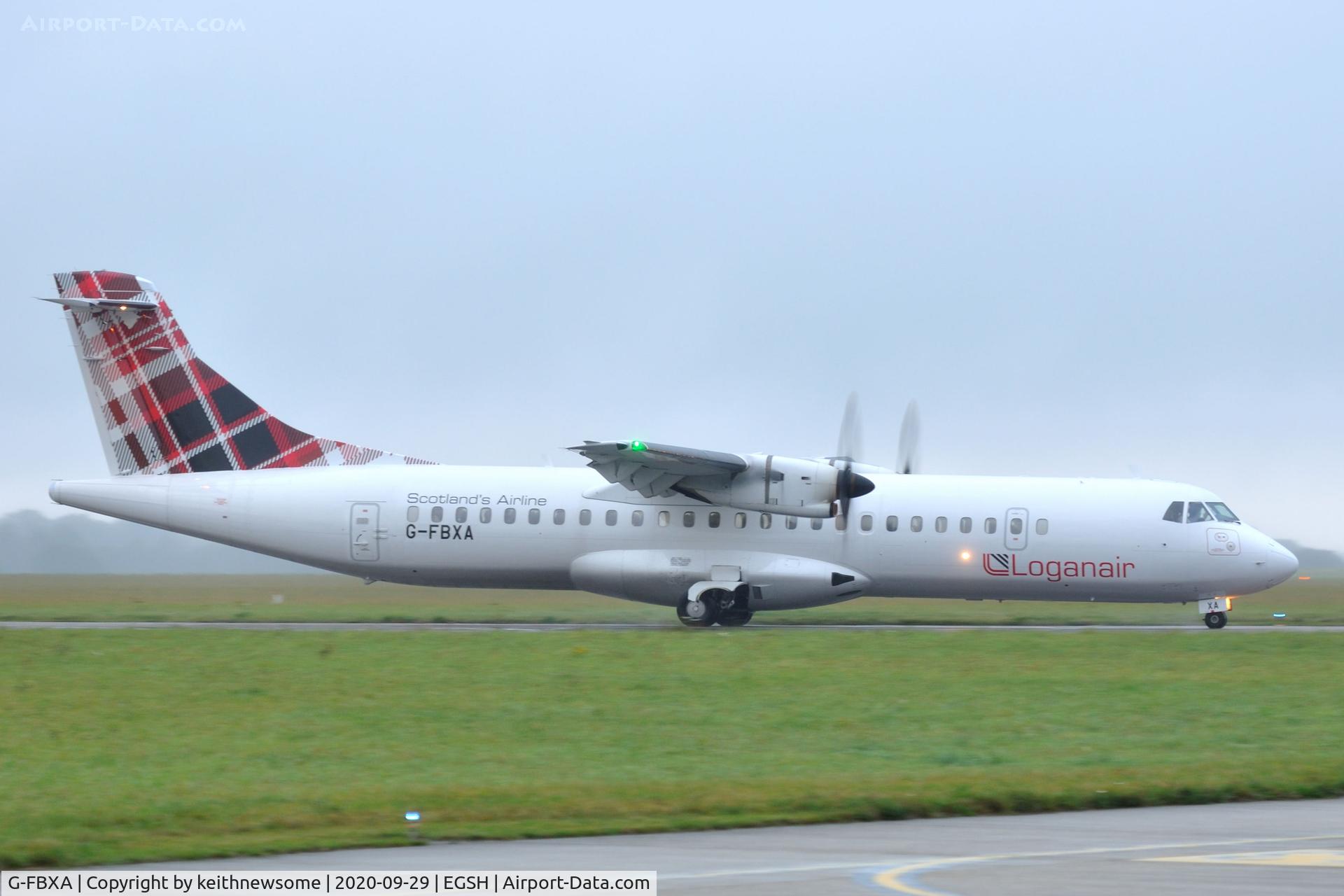 G-FBXA, 2015 ATR 72-212A (600) C/N 1260, Evening arrival from Aberdeen.