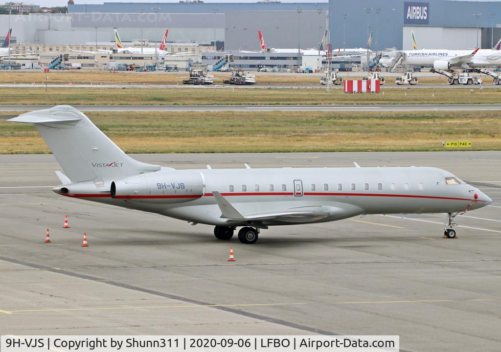 9H-VJS, 2015 Bombardier BD-700-1A10 Global 6000 C/N 9711, Parked at the General Aviation area...