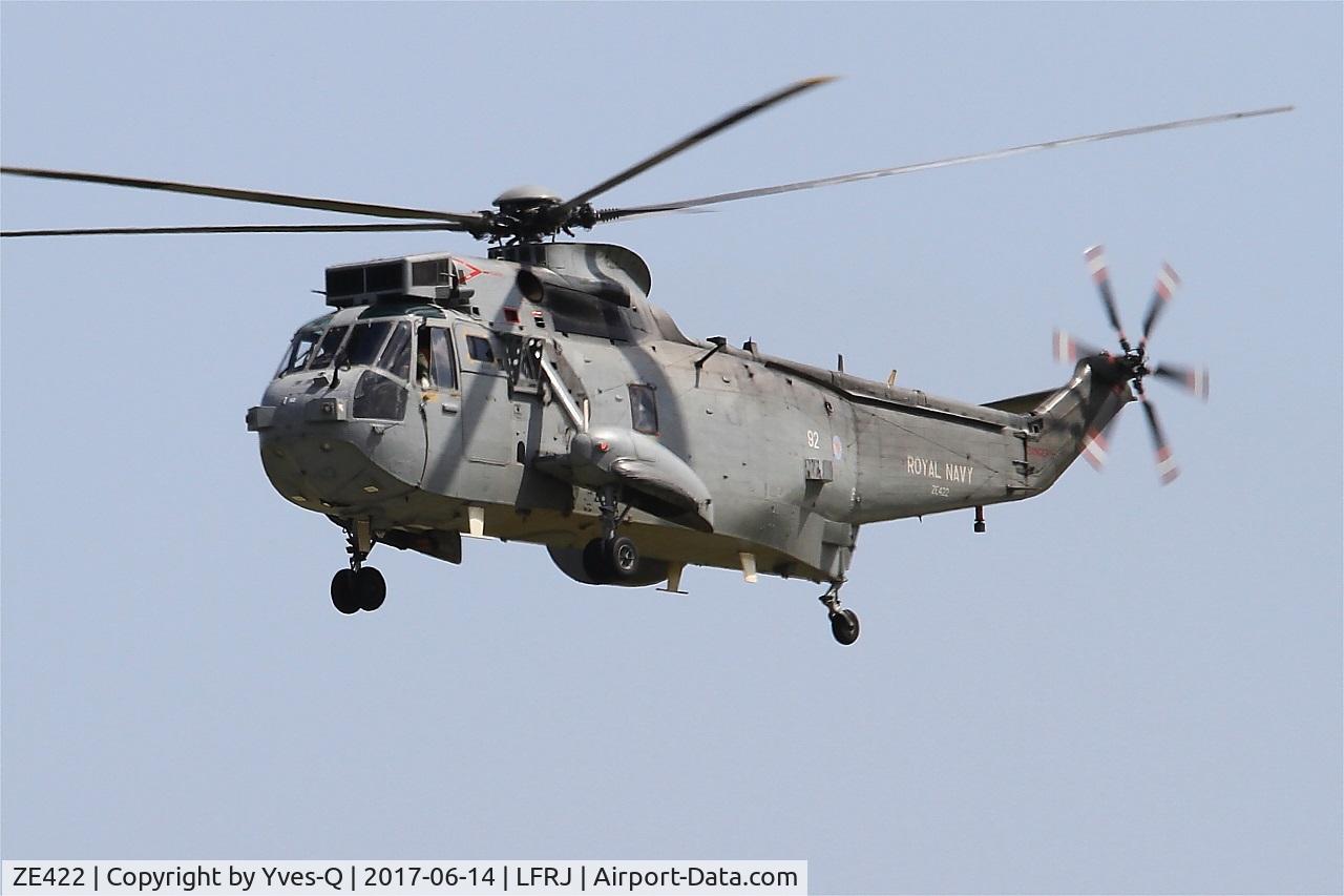 ZE422, 1986 Westland Sea King ASaC.7 C/N WA961, Westland Sea King ASaC.7, Short approach rwy 26, Landivisiau Naval Air Base (LFRJ) Tiger Meet 2017