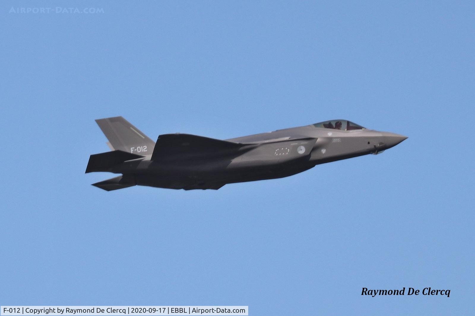 F-012, 2020 Lockheed Martin F-35A Lightning II C/N AN-12, Flyby at Kleine Brogel.