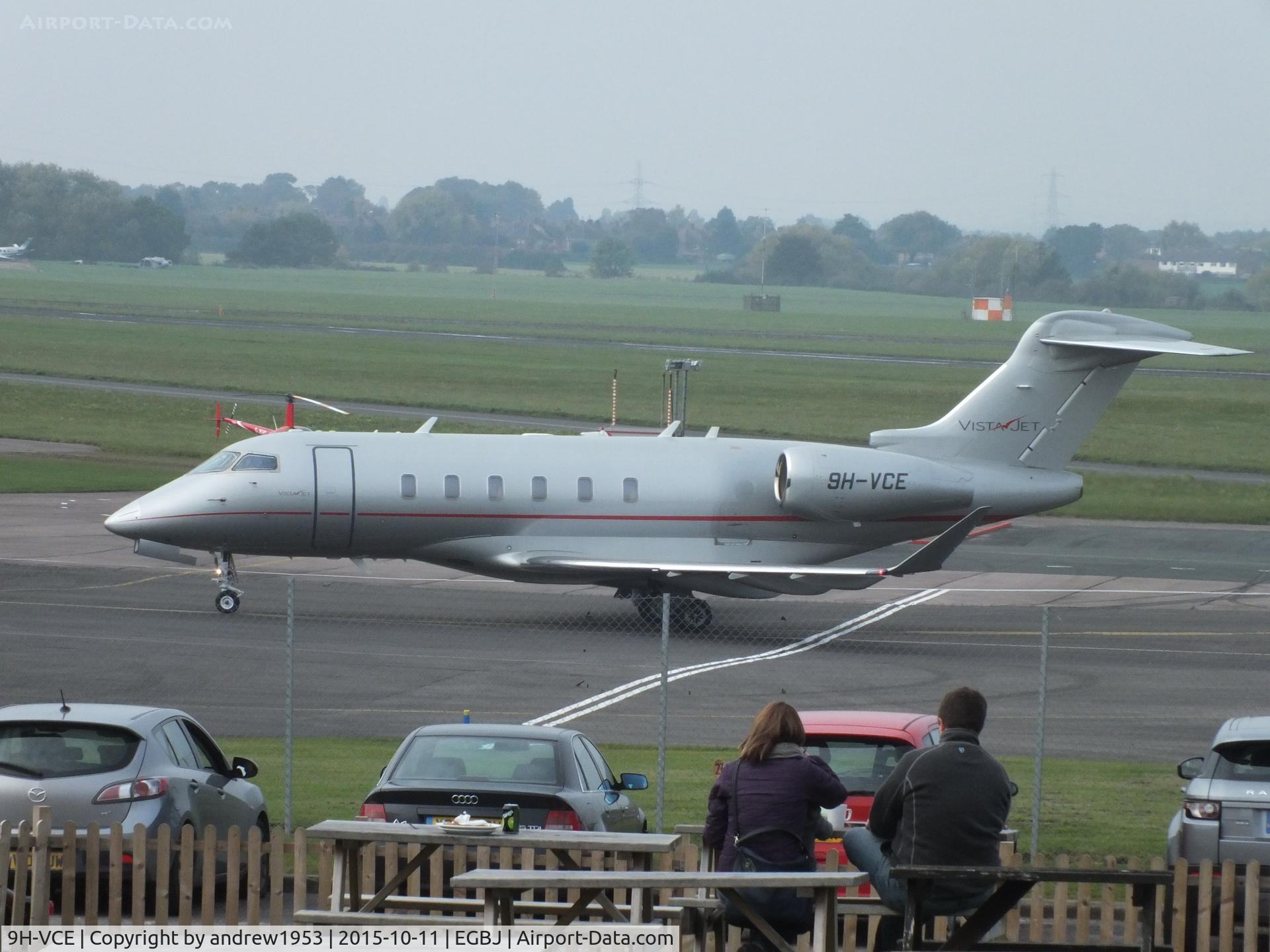 9H-VCE, 2014 Bombardier Challenger 350 (BD-100-1A10) C/N 20540, 9H-VCE at Gloucestershire Airport.