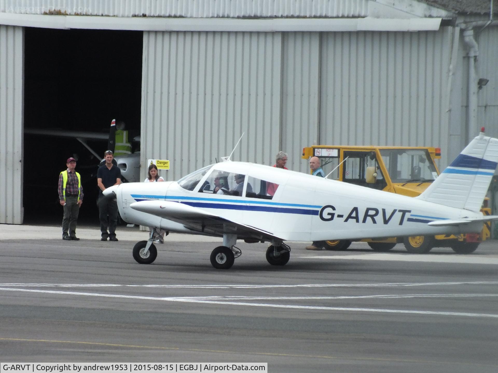 G-ARVT, 1962 Piper PA-28-160 Cherokee Cherokee C/N 28-379, G-ARVT at Gloucestershire Airport.