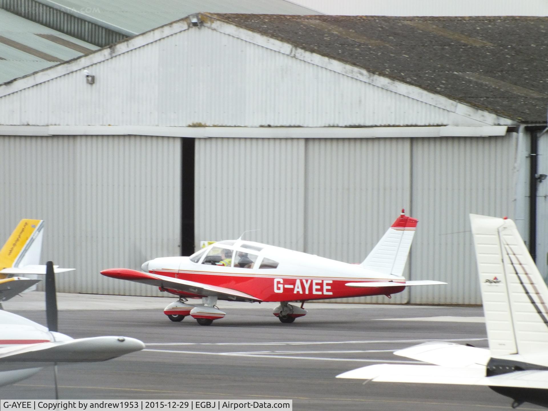 G-AYEE, 1970 Piper PA-28-180 Cherokee C/N 28-5813, G-AYEE at Gloucestershire Airport.