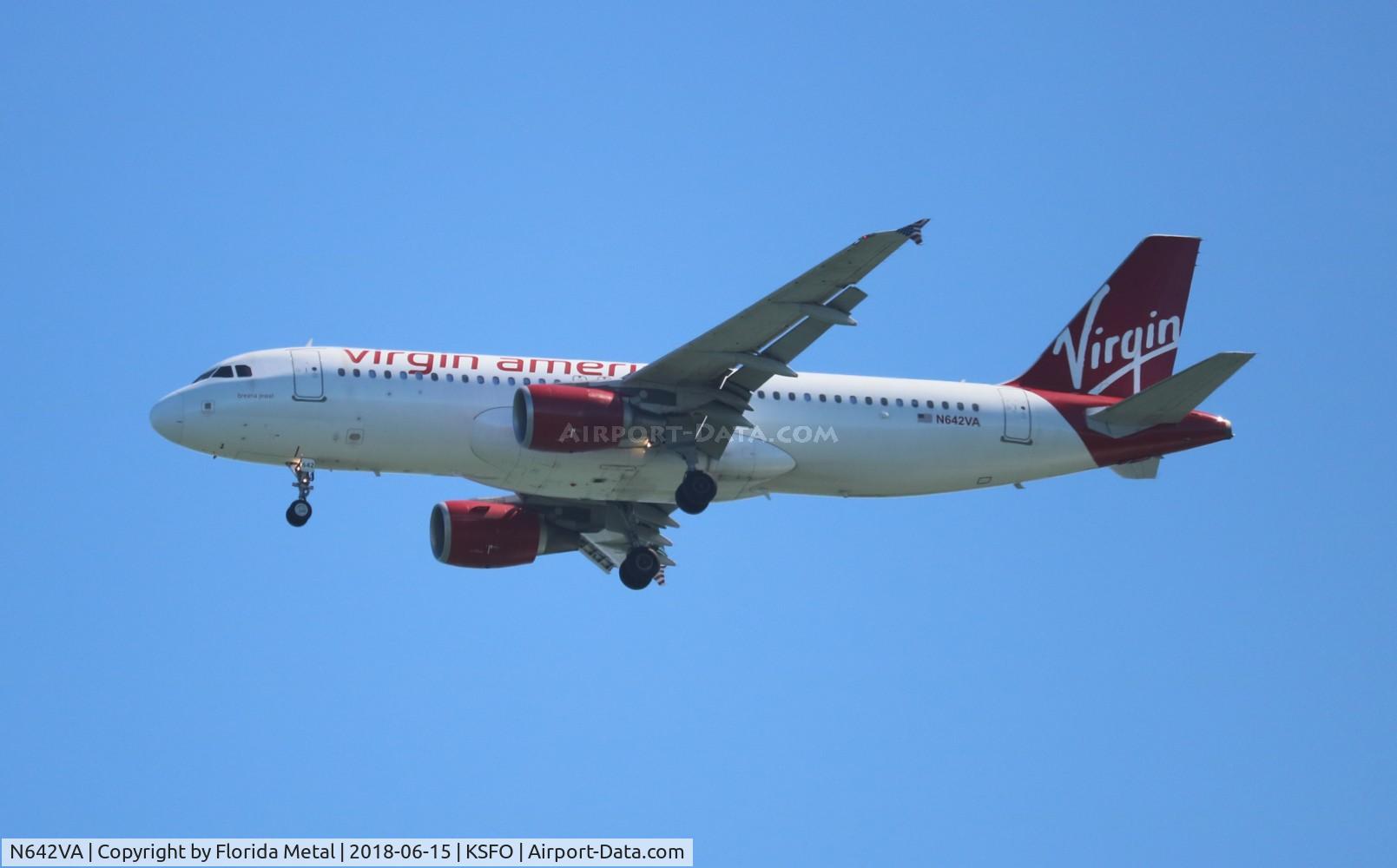 N642VA, 2008 Airbus A320-214 C/N 3670, SFO 2018
