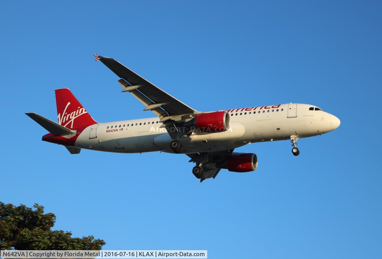 N642VA, 2008 Airbus A320-214 C/N 3670, LAX 2016