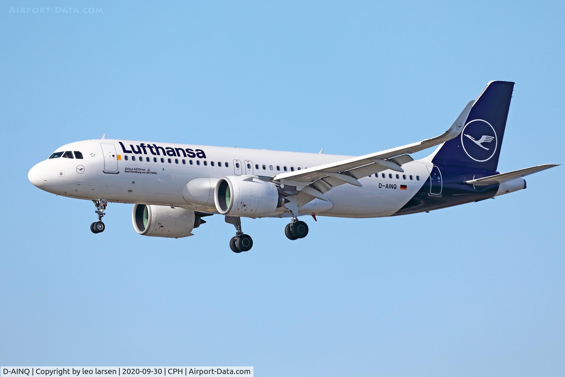 D-AINQ, 2019 Airbus A320-271N C/N 8870, Copenhagen 30.9.2020