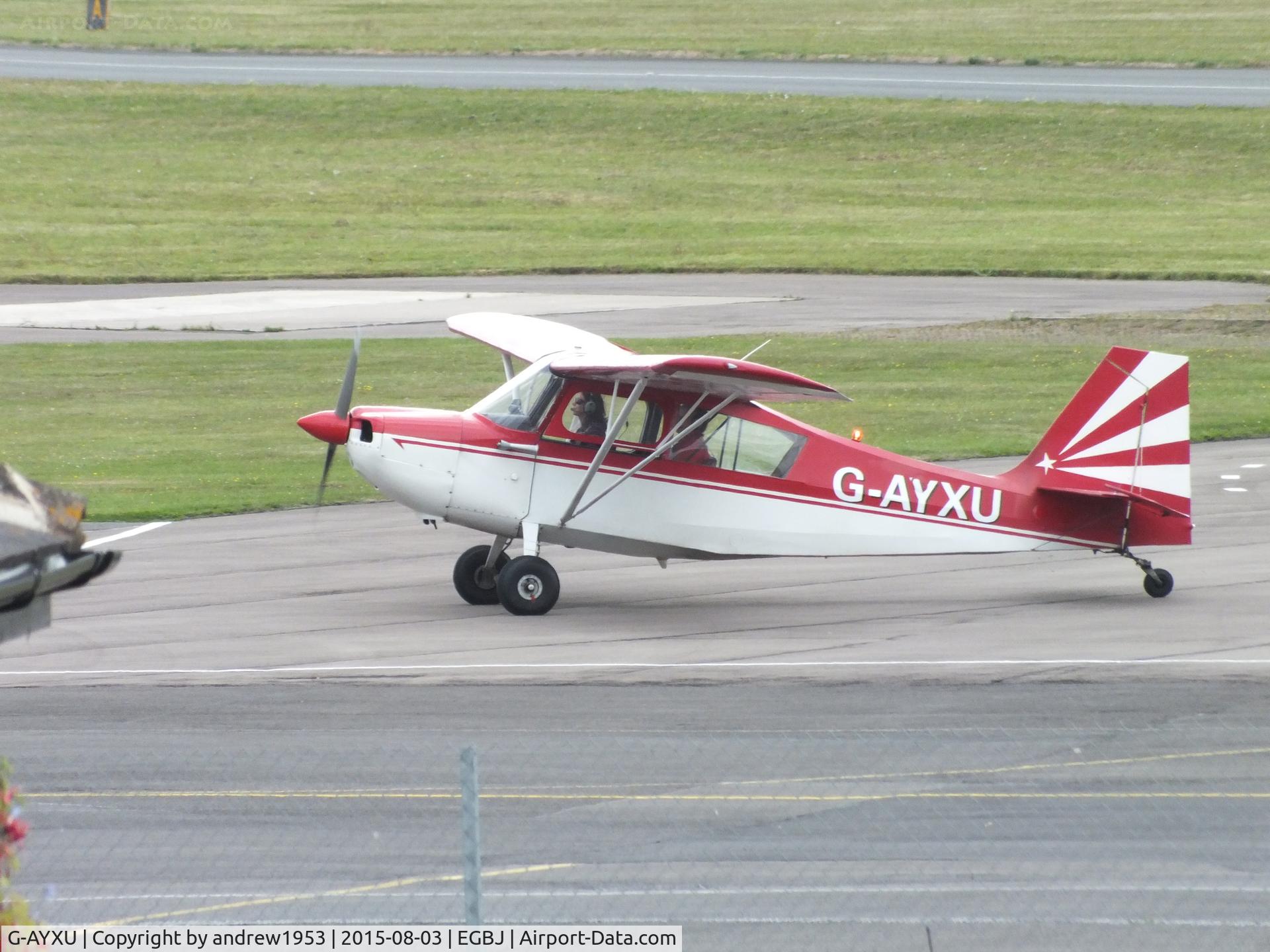 G-AYXU, 1969 Bellanca 7KCAB Citabria C/N 232-70, G-AYXU at Gloucestershire Airport.