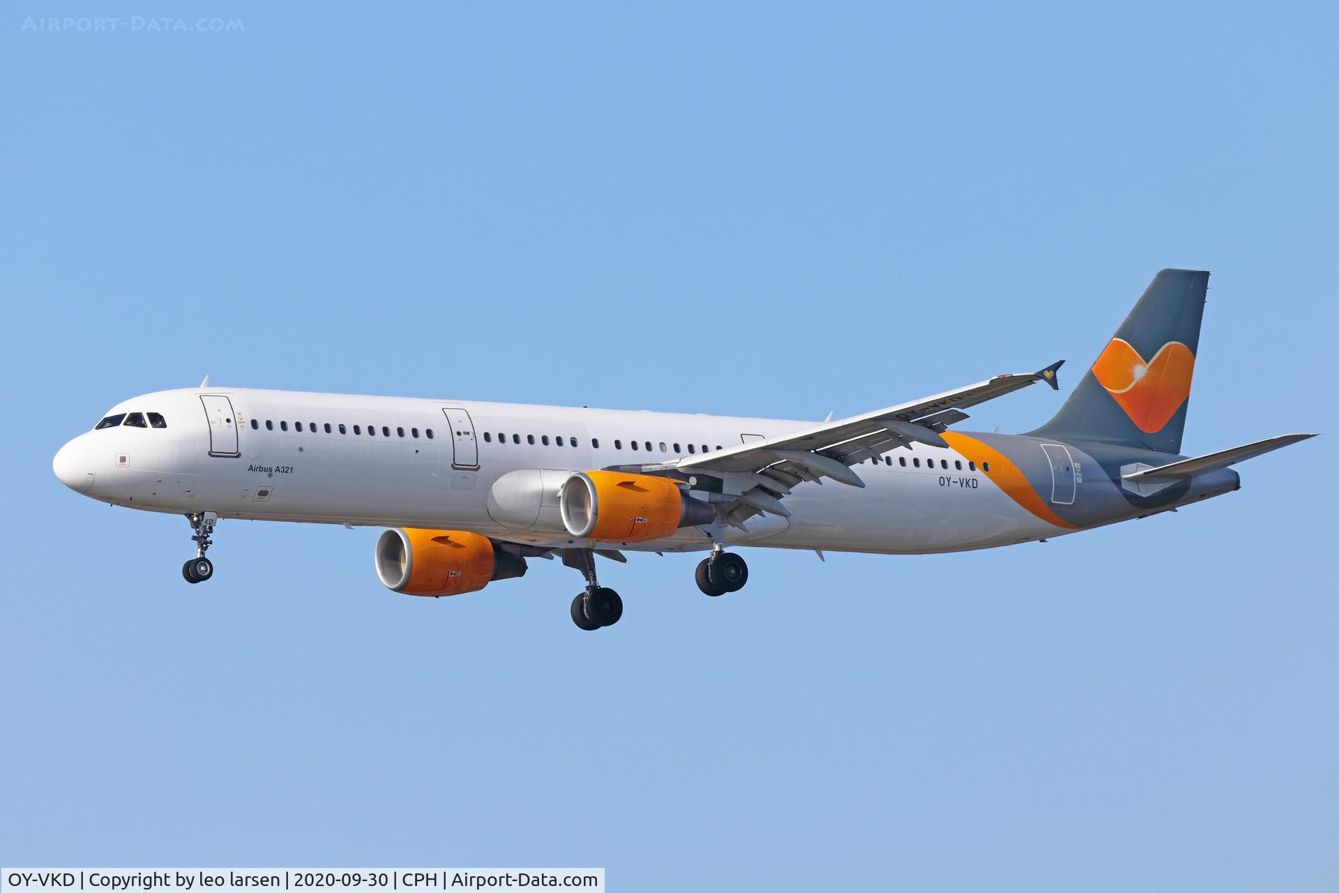 OY-VKD, 2003 Airbus A321-211 C/N 1960, Copenhagen 30.9.2020