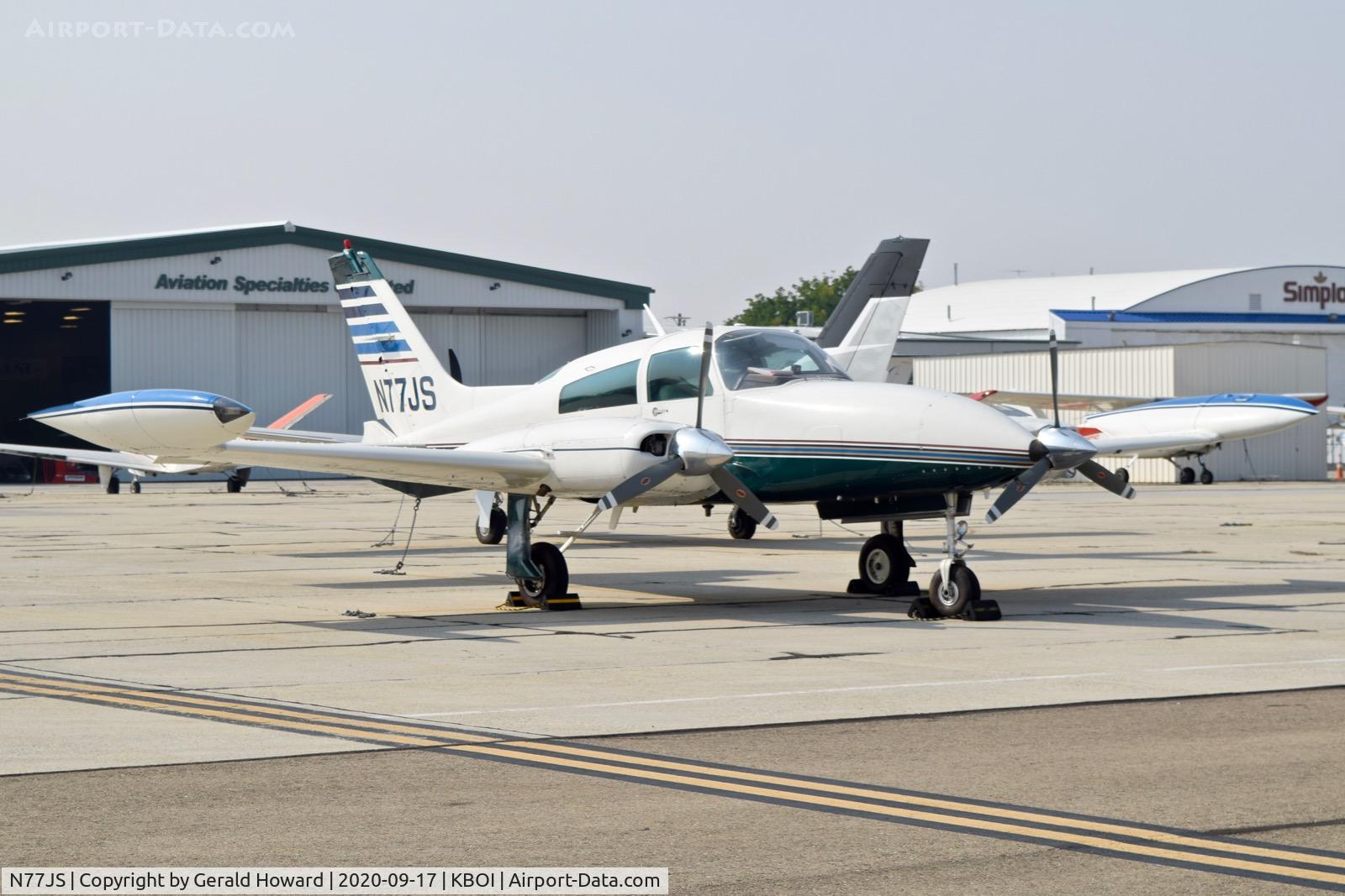 N77JS, 1979 Cessna 310R C/N 310R1621, Parked on south GA ramp.