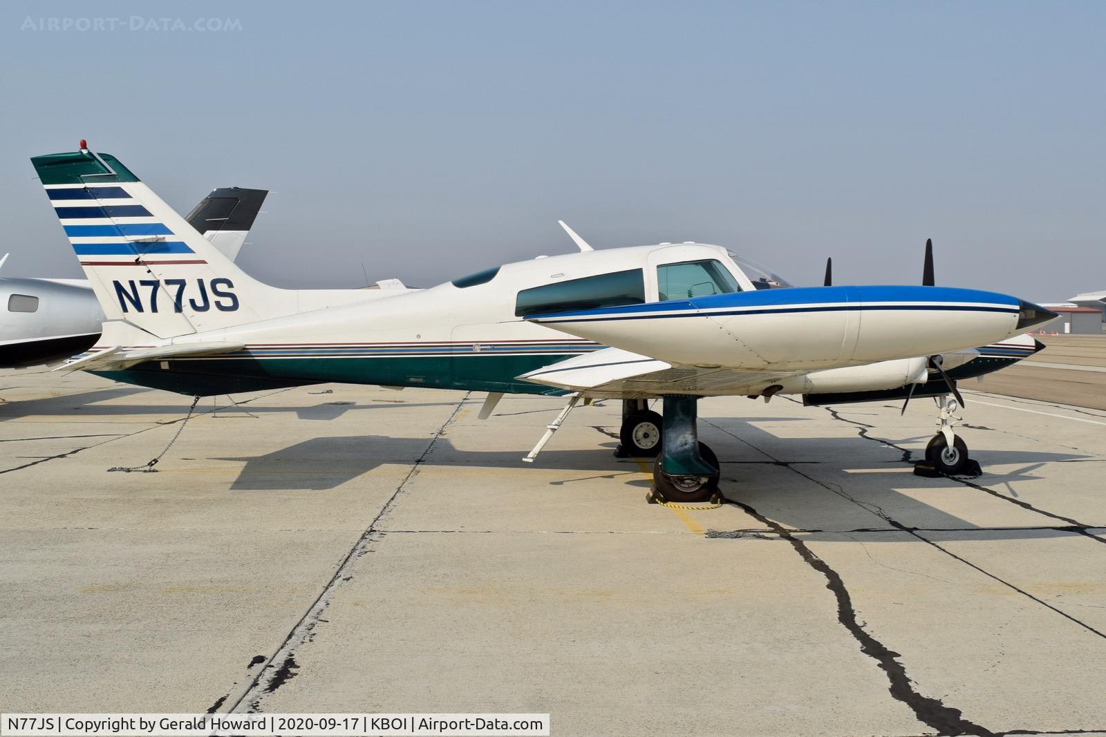 N77JS, 1979 Cessna 310R C/N 310R1621, Parked on south GA ramp.