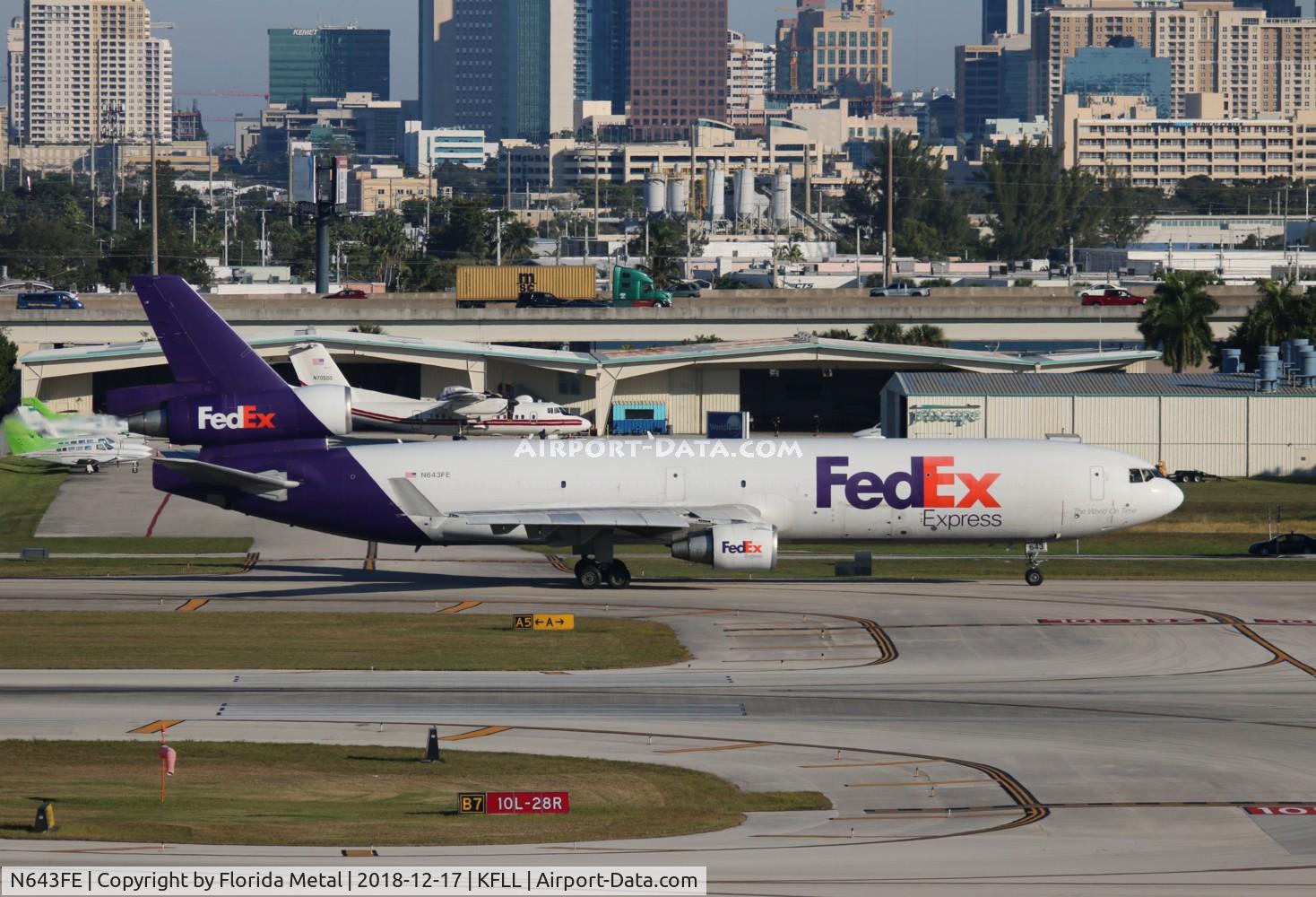 N643FE, McDonnell Douglas MD-11F C/N 48486, FLL 2018