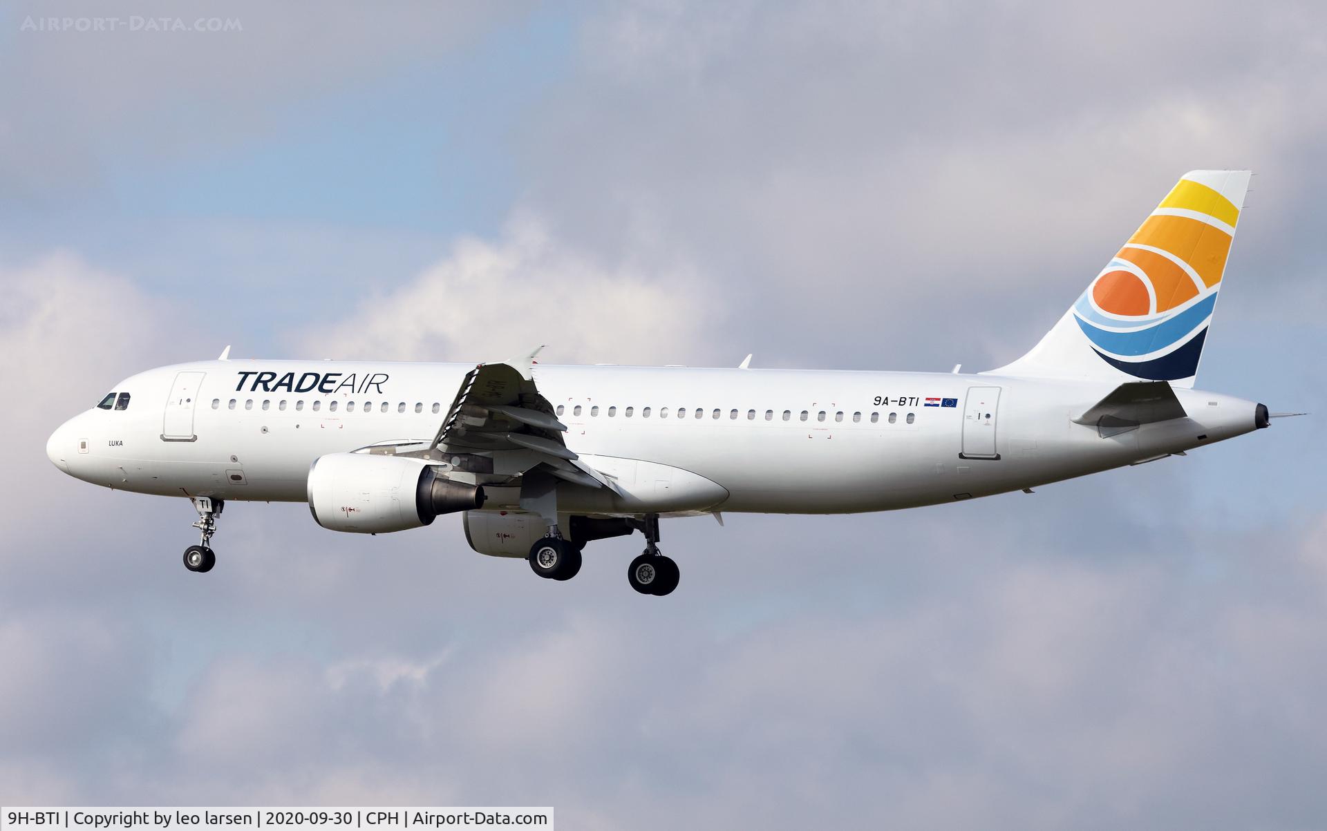 9H-BTI, 2004 Airbus A320-214 C/N 2189, Copenhagen 30.9.2020
