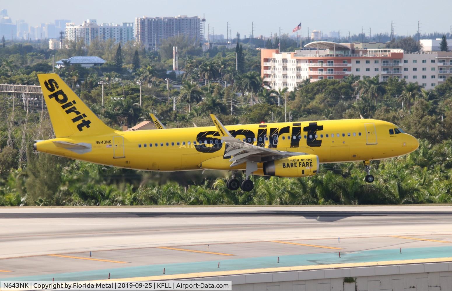N643NK, 2015 Airbus A320-232 C/N 6616, FLL 2019