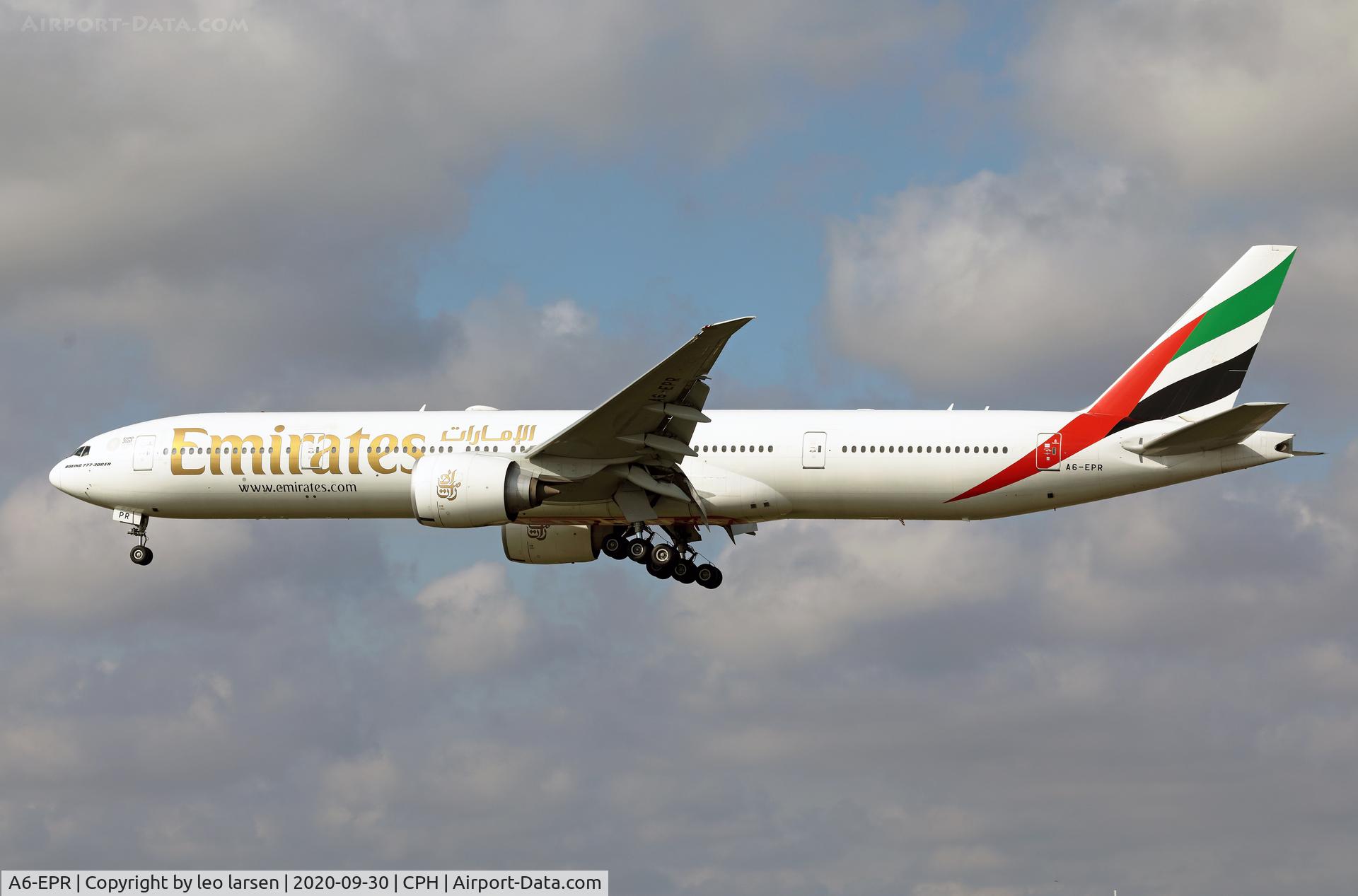 A6-EPR, 2016 Boeing 777-31H/ER C/N 42337, Copenhagen 30.9.2020