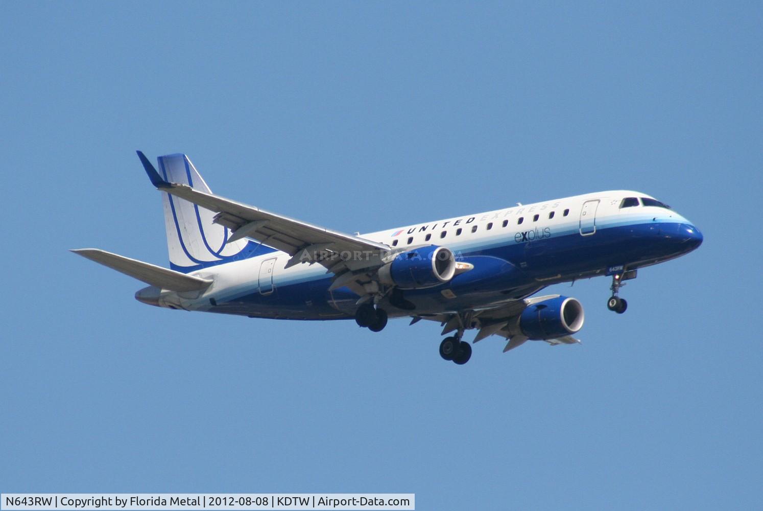 N643RW, 2005 Embraer 170SE (ERJ-170-100SE) C/N 17000060, DTW 2012