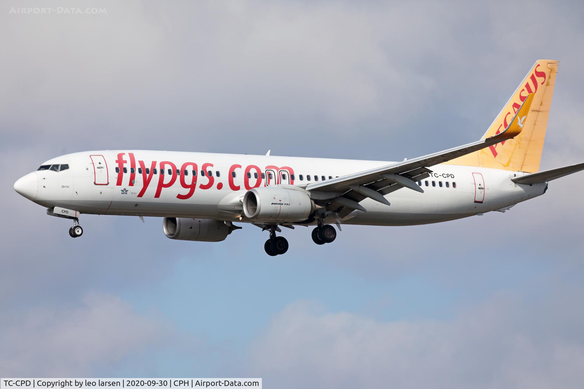 TC-CPD, 2012 Boeing 737-82R C/N 40726, Copenhagen 30,9,2020