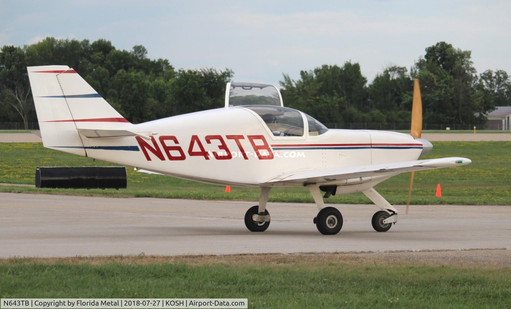 N643TB, 1988 Stoddard-Hamilton Glasair SHA C/N 643, OSH 2018