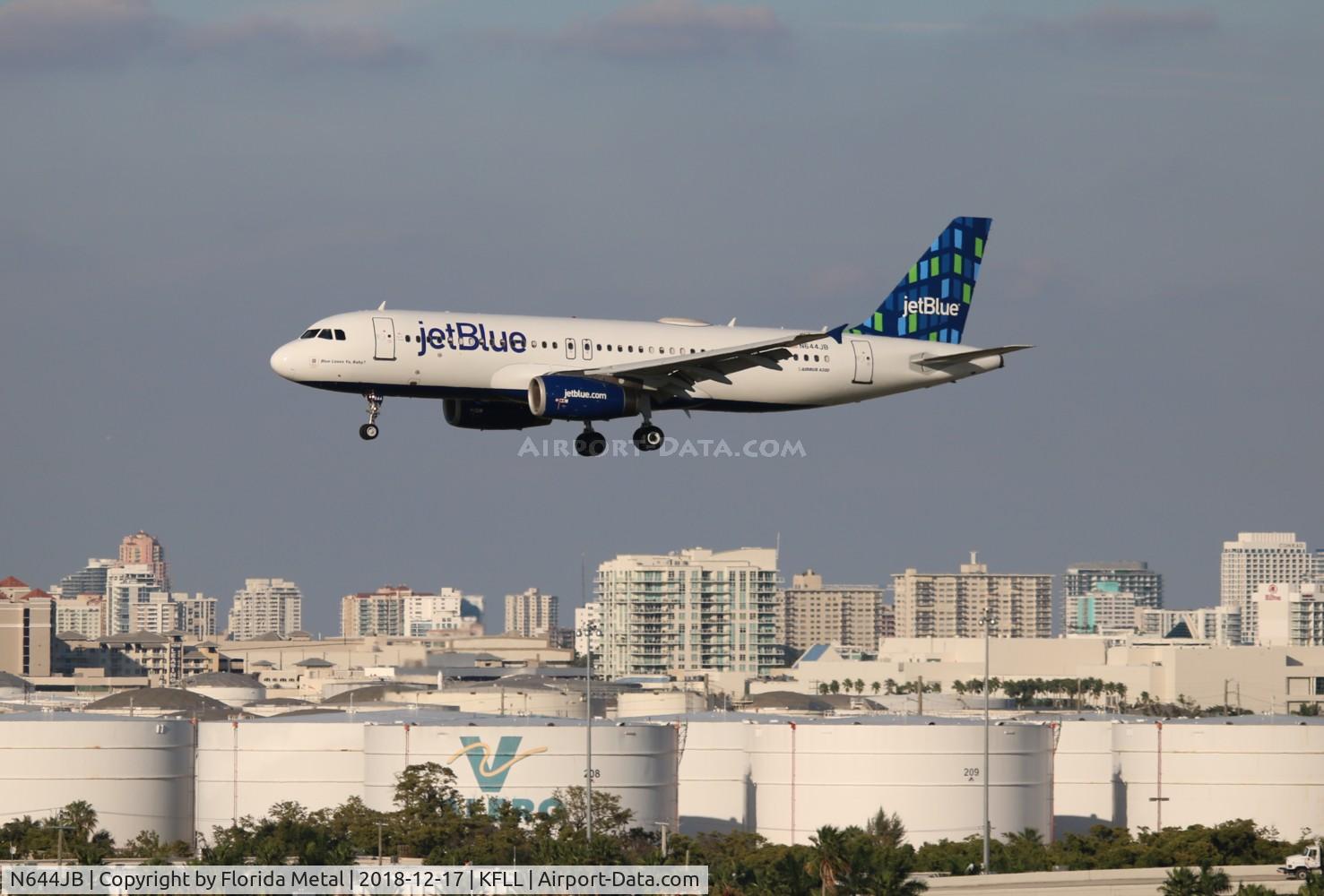 N644JB, 2006 Airbus A320-232 C/N 2880, FLL 2018