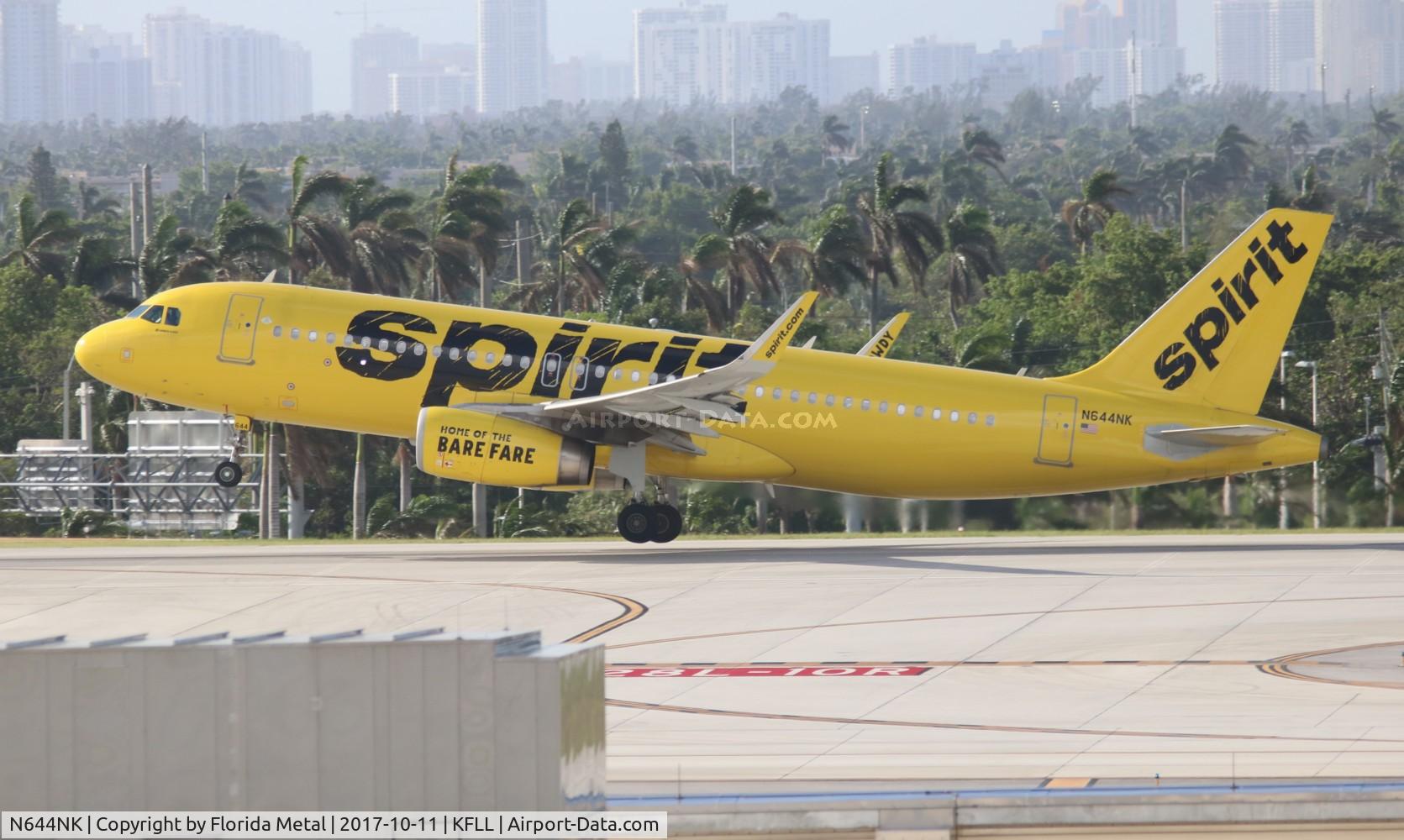N644NK, 2016 Airbus A320-233 C/N 7156, FLL 2017