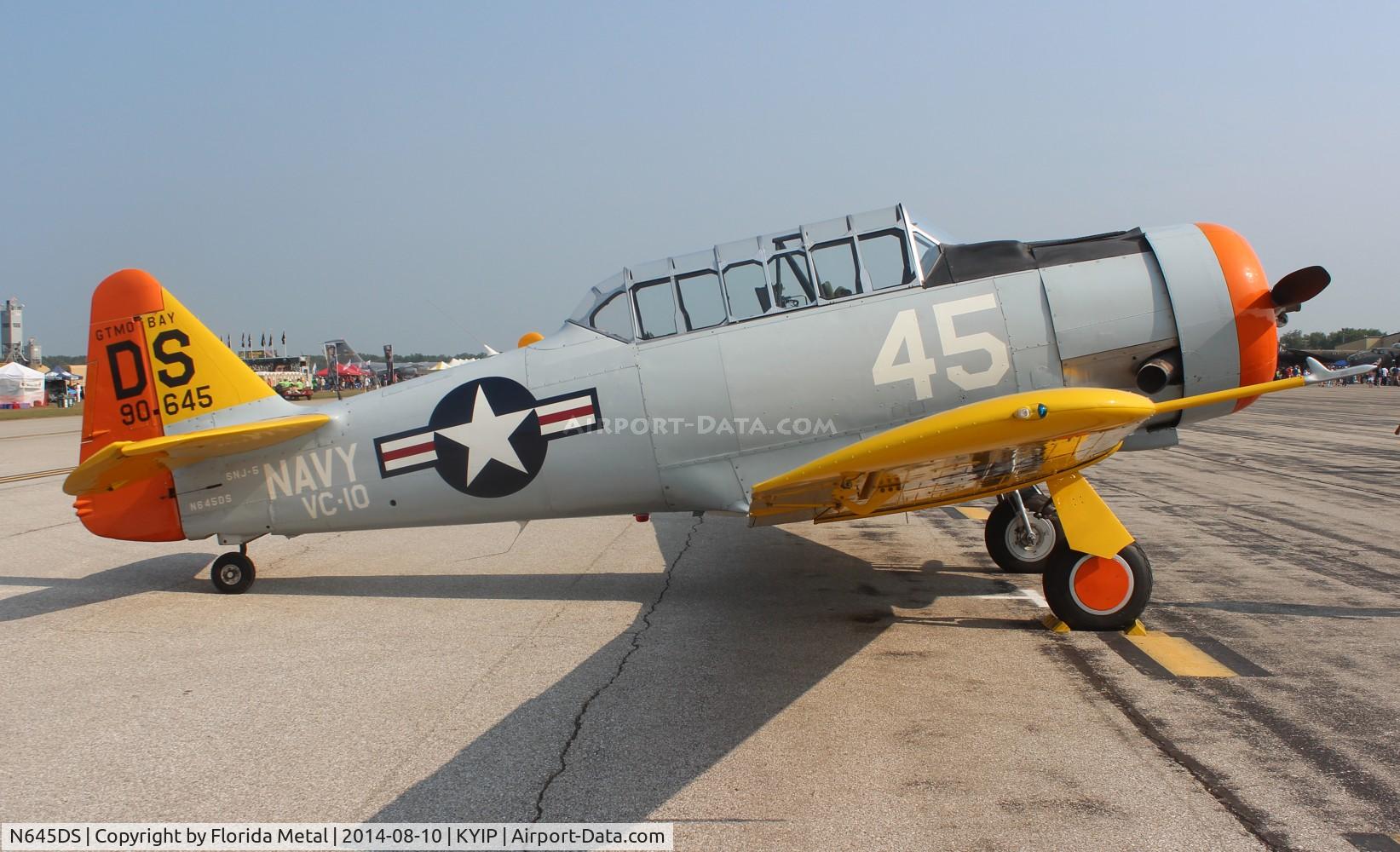 N645DS, 1944 North American SNJ-5 Texan Texan C/N 88-17678, TOM 2014