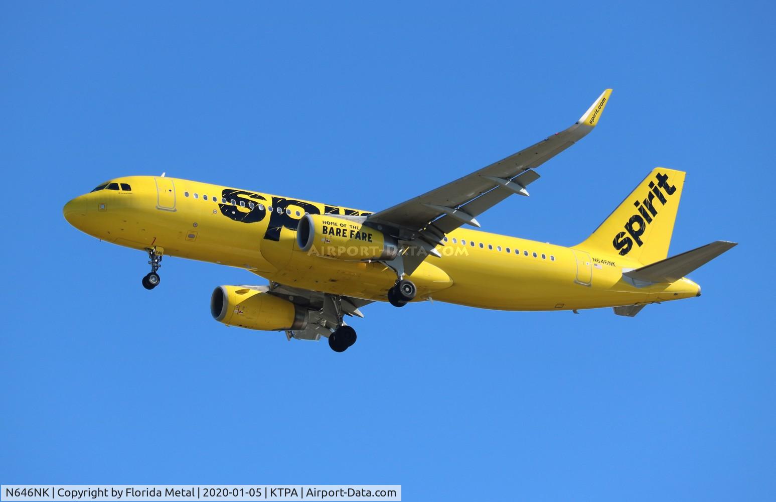 N646NK, 2016 Airbus A320-232 C/N 7062, TPA 2020