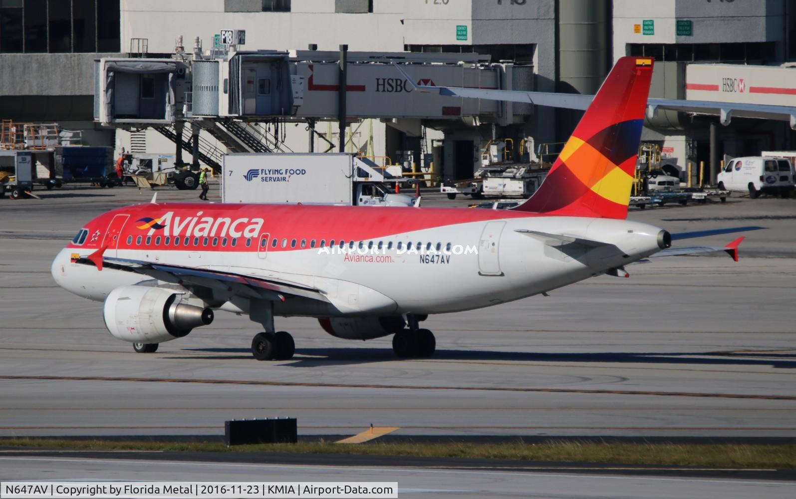 N647AV, 2008 Airbus A319-115 C/N 3647, MIA 2016