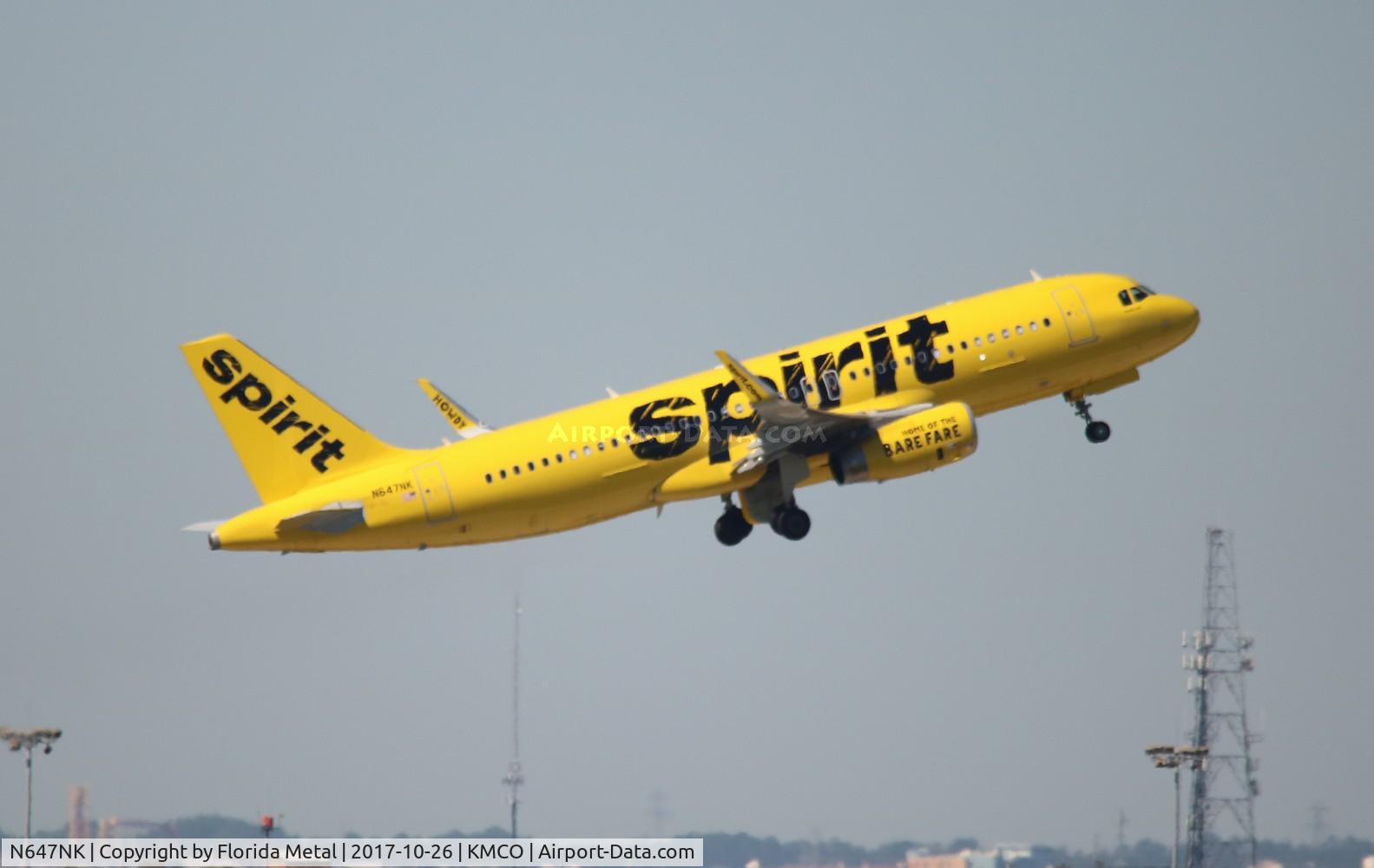 N647NK, 2017 Airbus A320-232 C/N 7635, MCO 2017